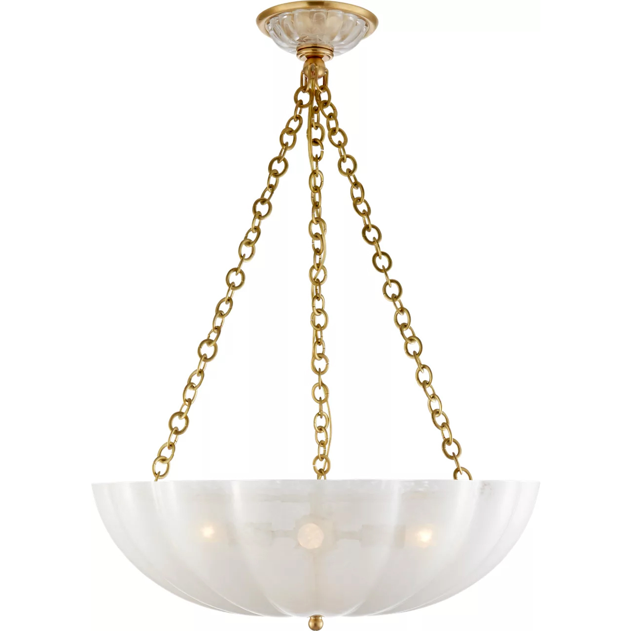 AERIN Rosehill 4 Light 21 inch Hand-Rubbed Antique Brass Chandelier Ceiling Light, Large
