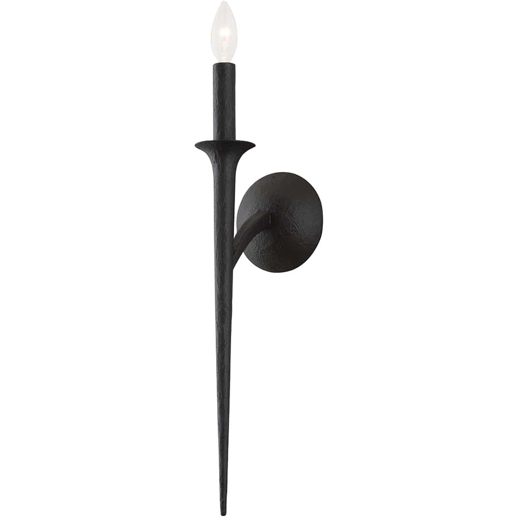 Luca 1 Light 5 inch Black Iron Wall Sconce Wall Light