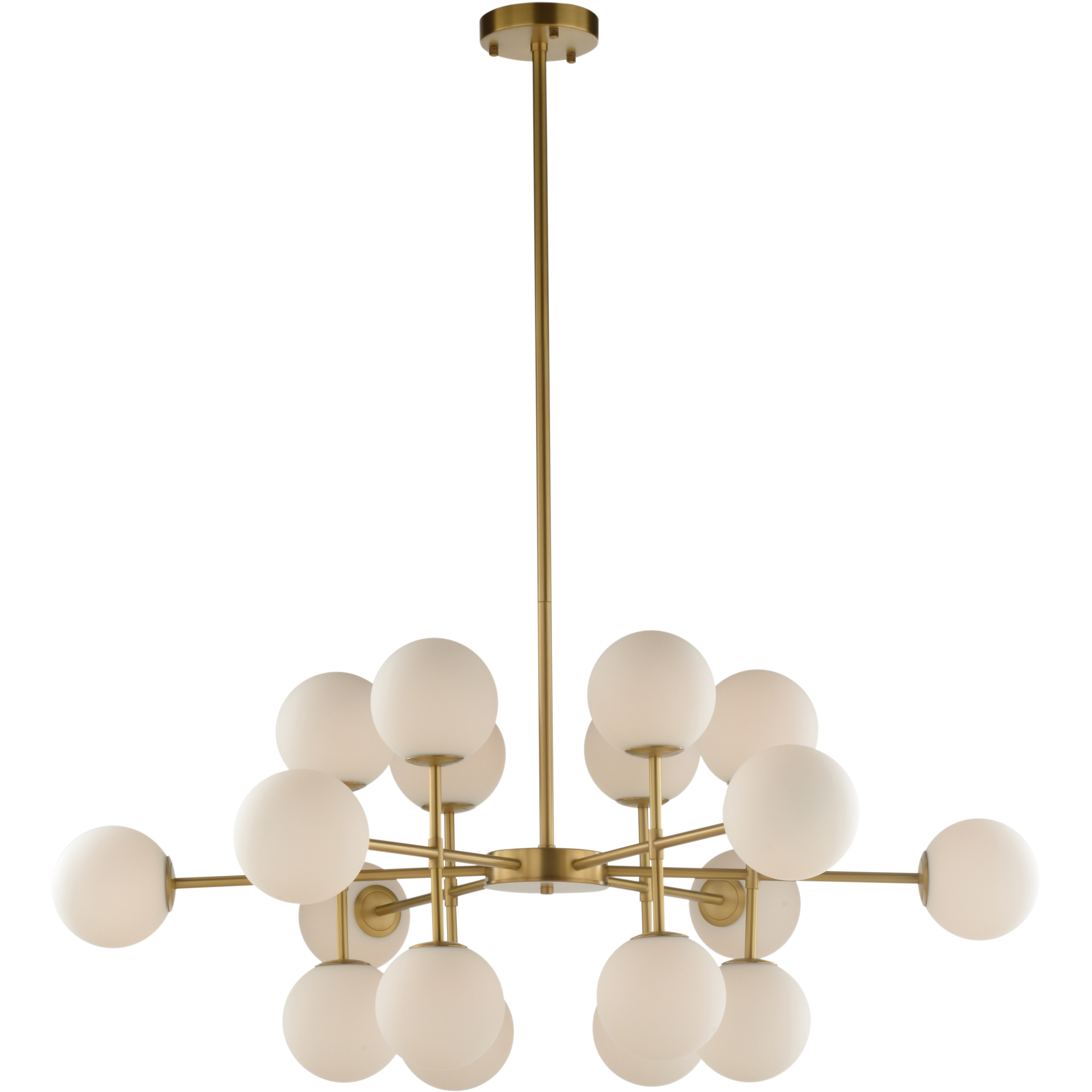 Rue Saint-Anne 16 Light 47 inch Gold and White/Cream Chandelier Ceiling Light