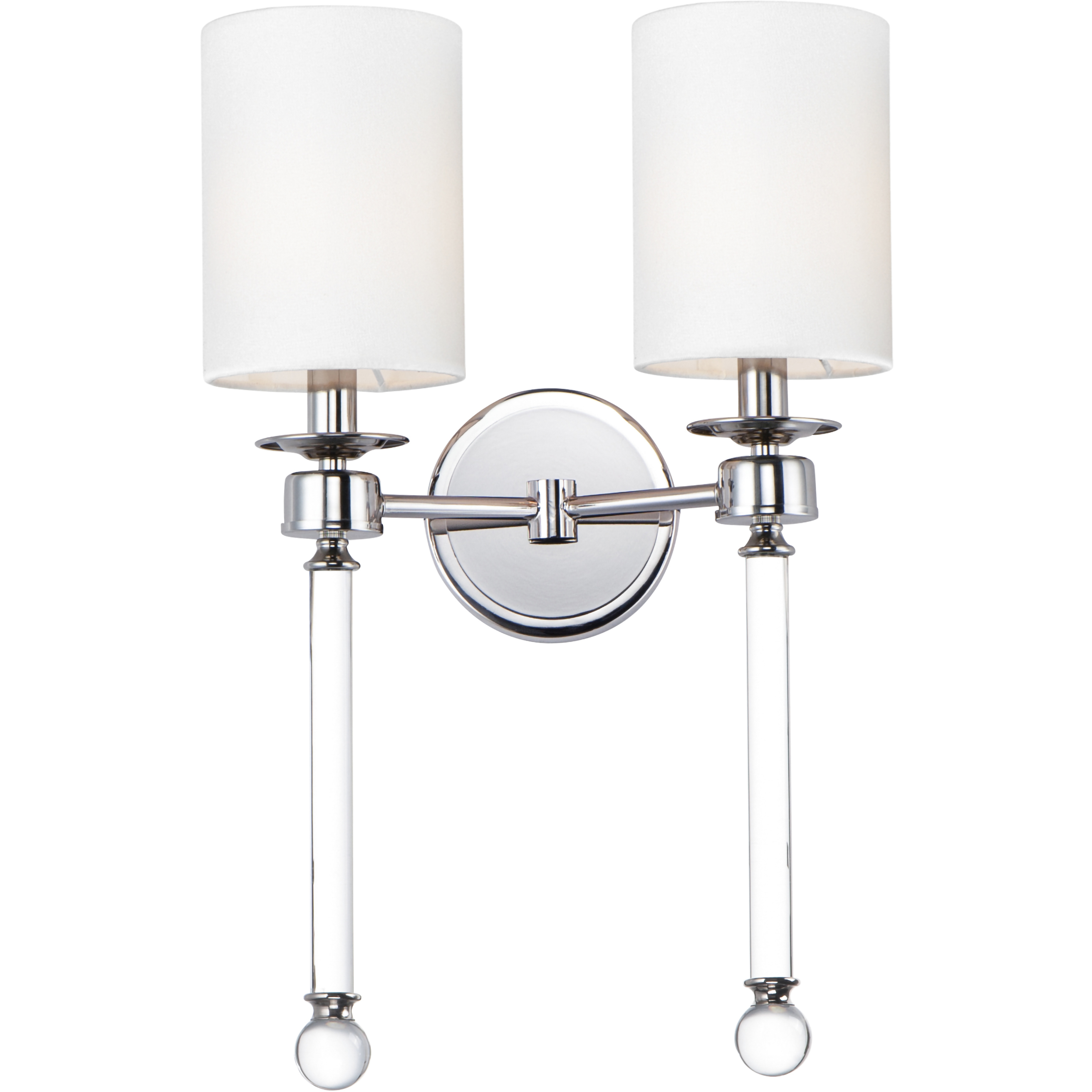 Lucent 2 Light 13.75 inch Polished Nickel Wall Sconce Wall Light