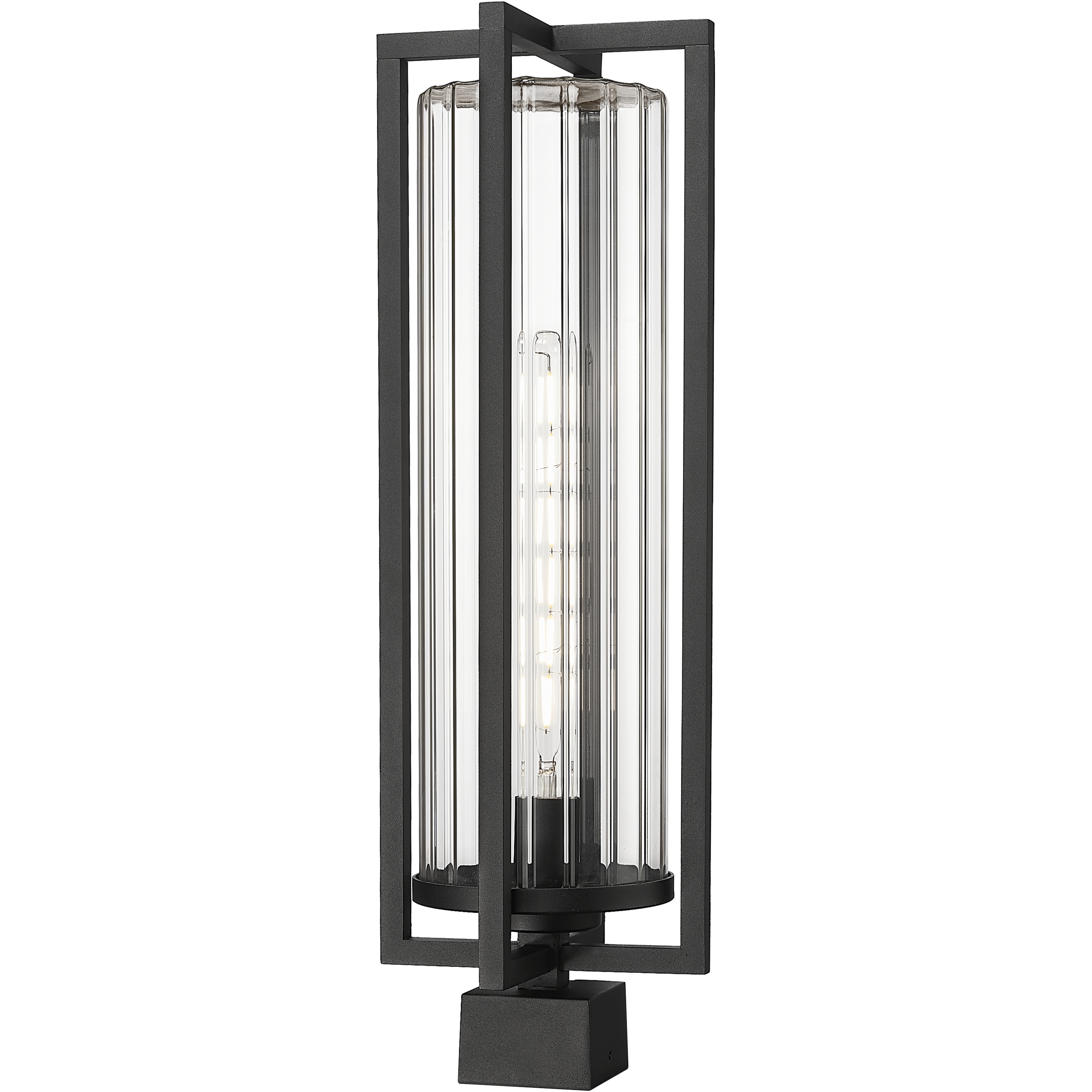 Aura 1 Light 24.5 inch Black Outdoor Post Mounted Fixture in G9