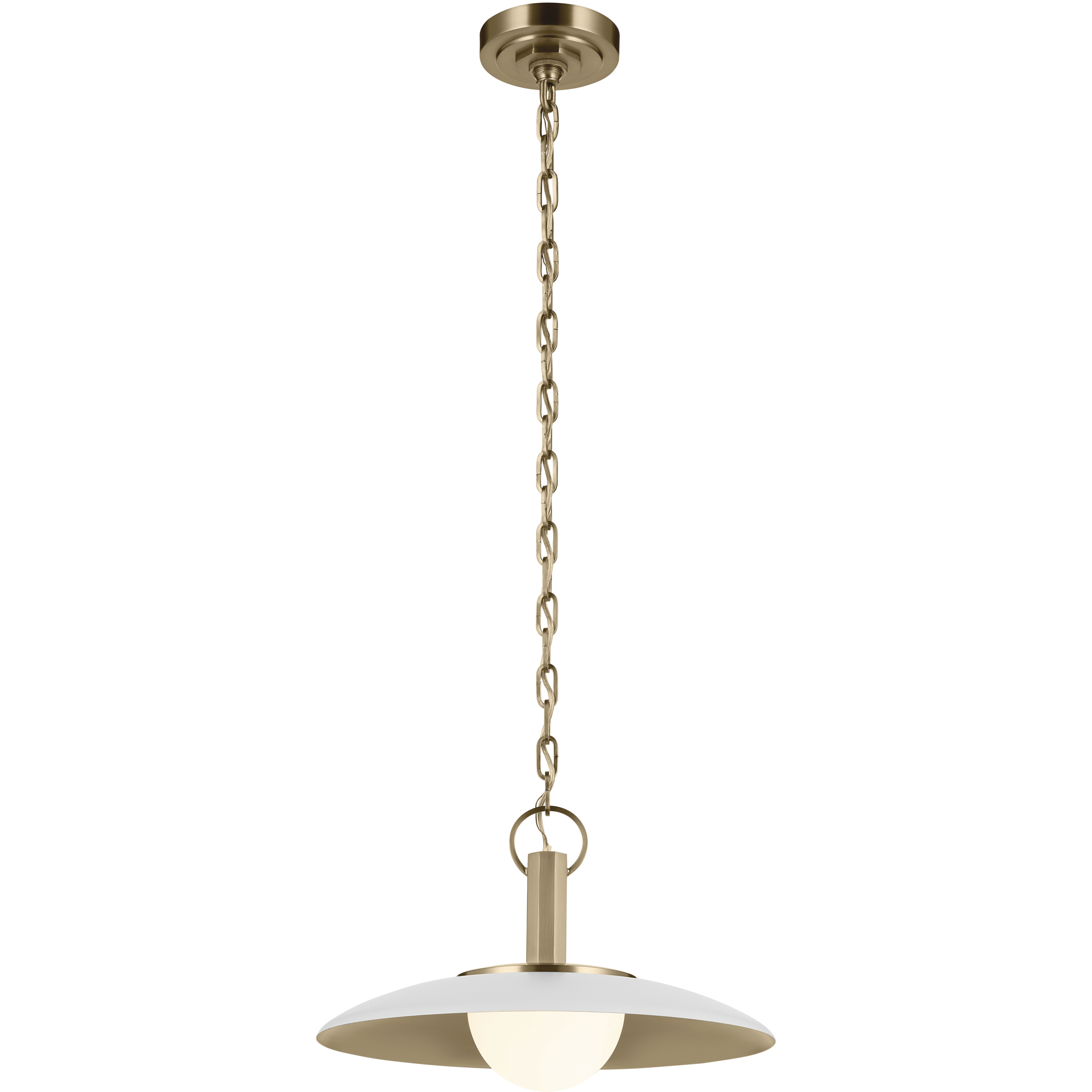 Kurio 1 Light White Pendant Ceiling Light
