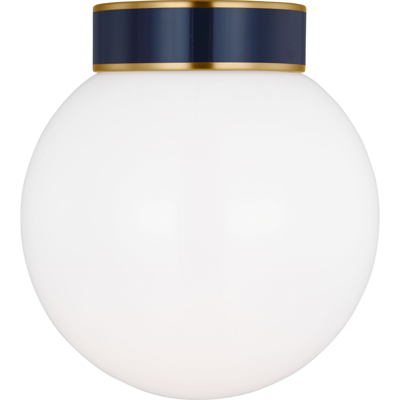 kate spade new york Monroe 1 Light 8.5 inch Burnished Brass with Navy Flush Mount Ceiling Light