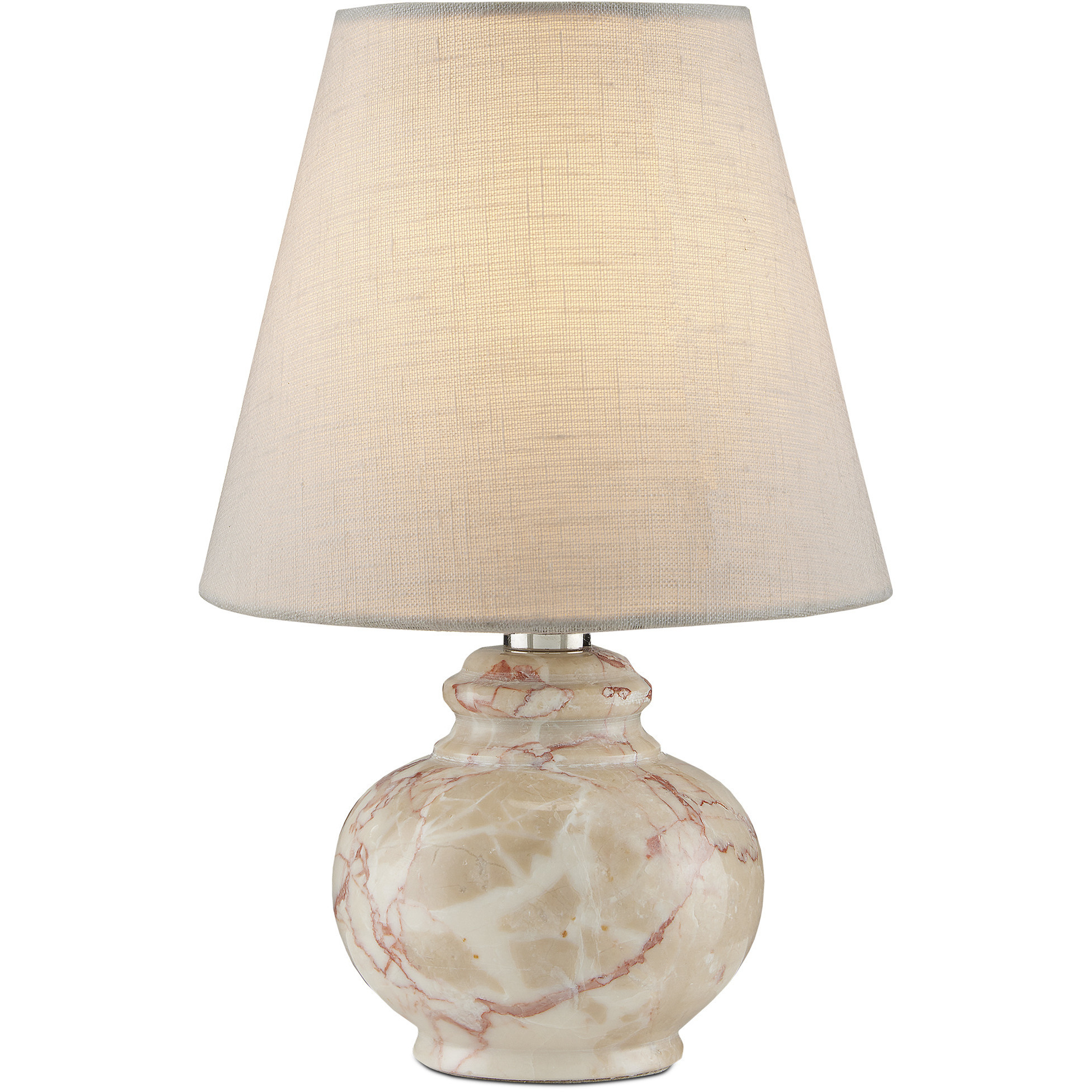 Piccolo 9 inch 25 watt Beige and Pink Mini Table Lamp Portable Light, Jamie Beckwith Collection