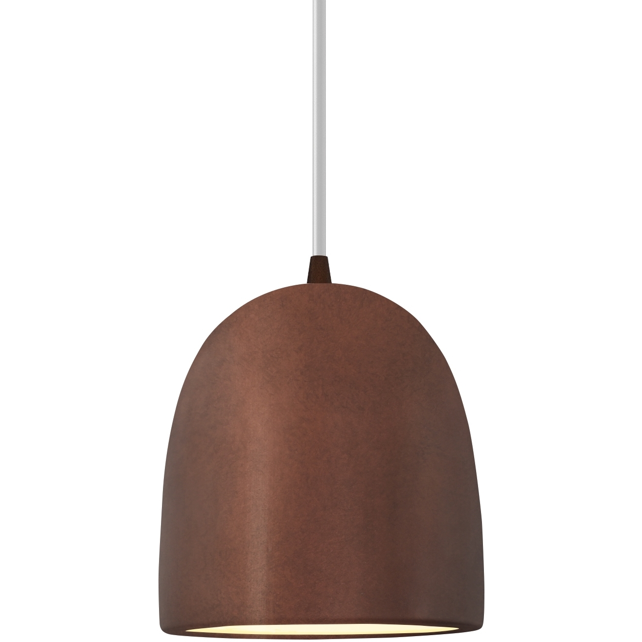 Radiance Collection LED 9 inch Dark Bronze and Antique Copper and White Pendant Ceiling Light