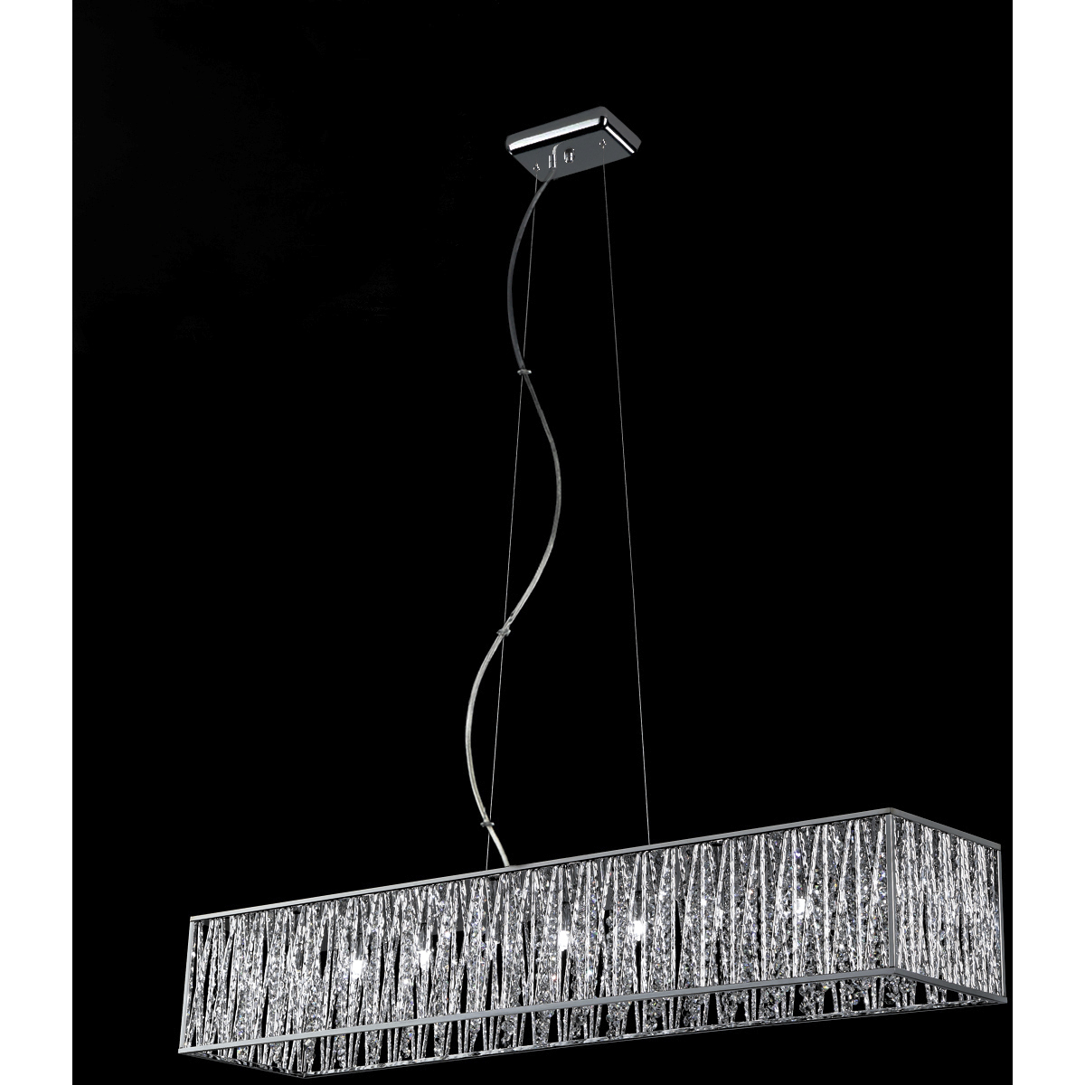 Z Lite 872CH 45 Terra 9 Light 46 inch Chrome Linear Chandelier Ceiling Light
