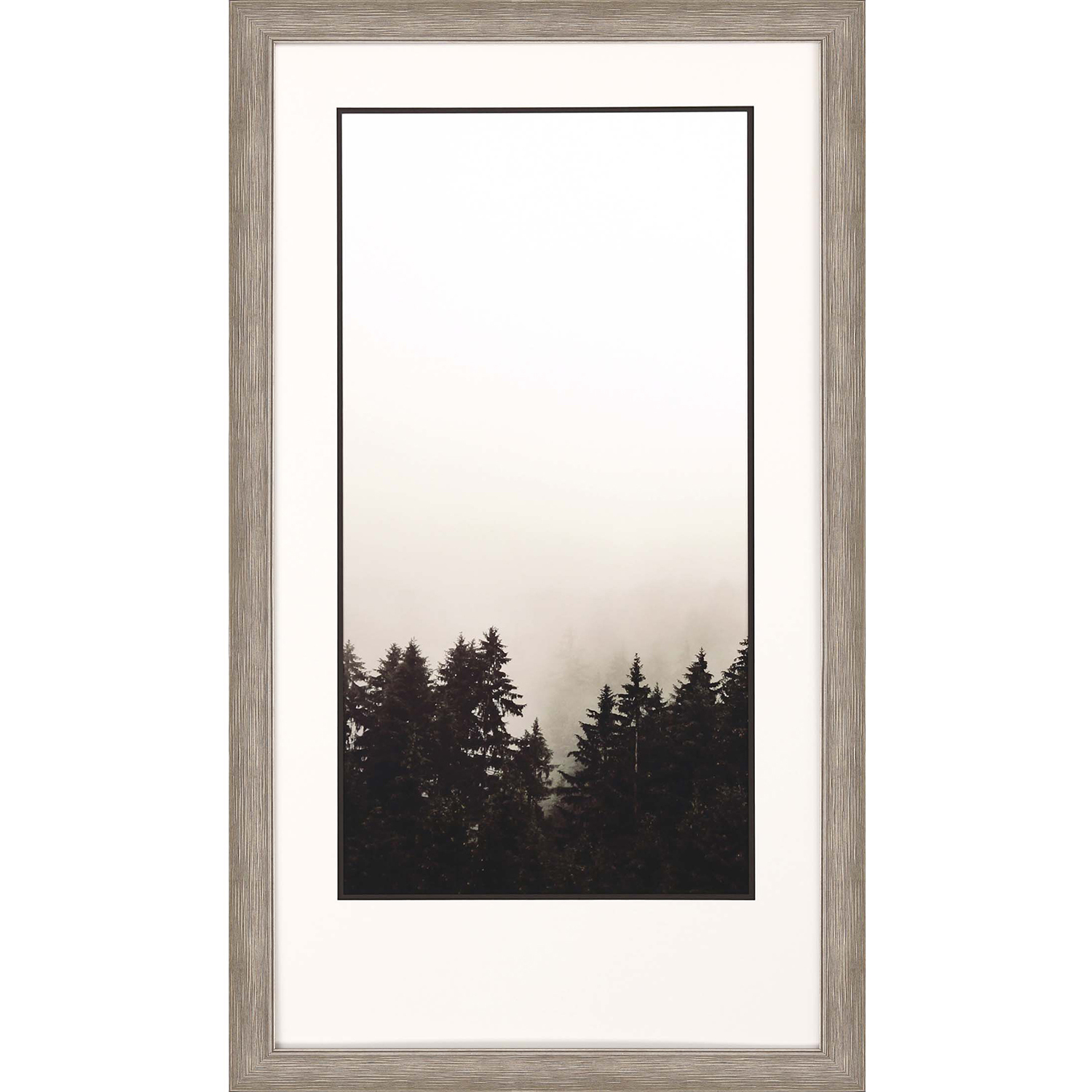 Misty Peak Neutral and Black and Gray and Beige Framed Art
