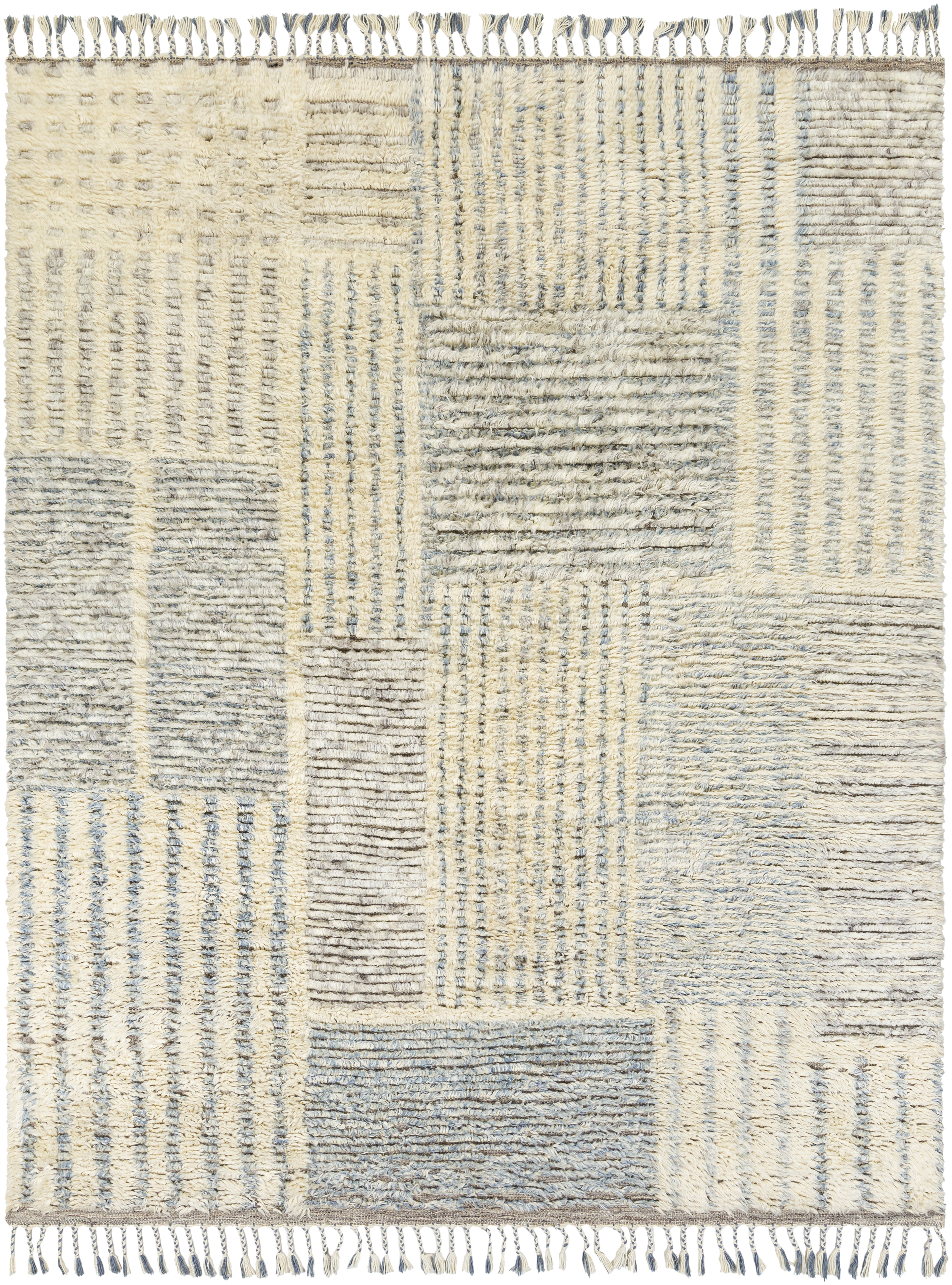 Sahara 120 X 96 inch Cream Rug in 8 x 10, Rectangle
