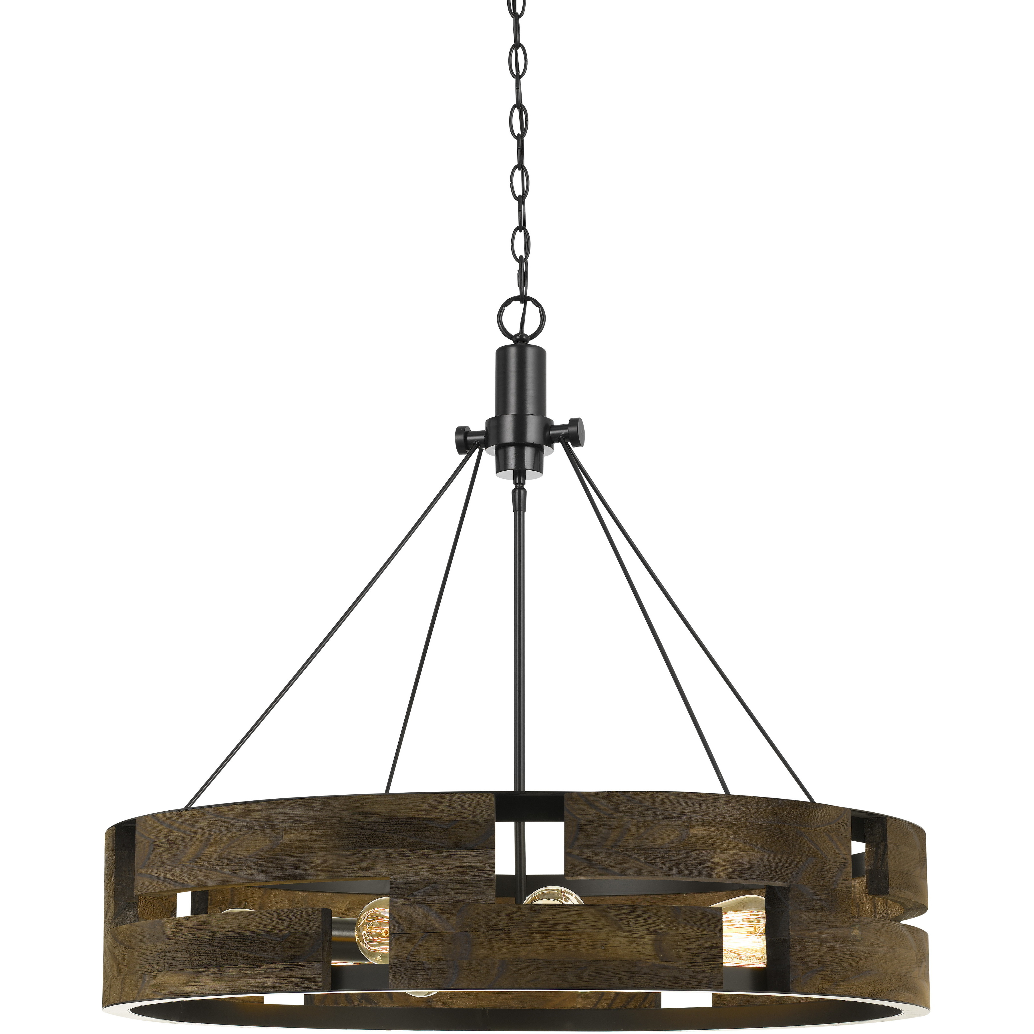 Bradford 9 Light 32 inch Smoky Wood Chandelier Ceiling Light