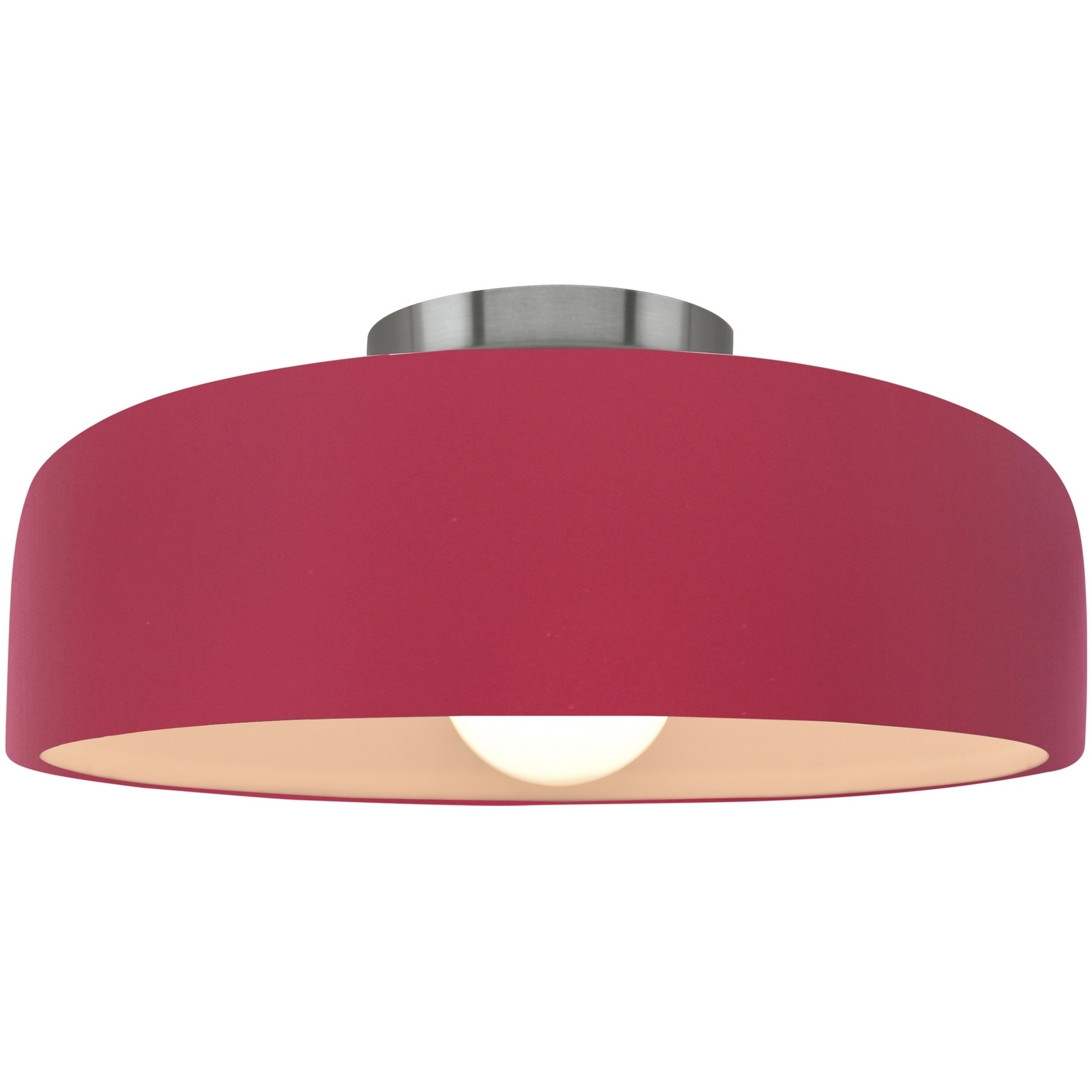 Radiance Collection - Spire LED 10 inch Cerise Semi-Flush Ceiling Light, Form+Finish+Function