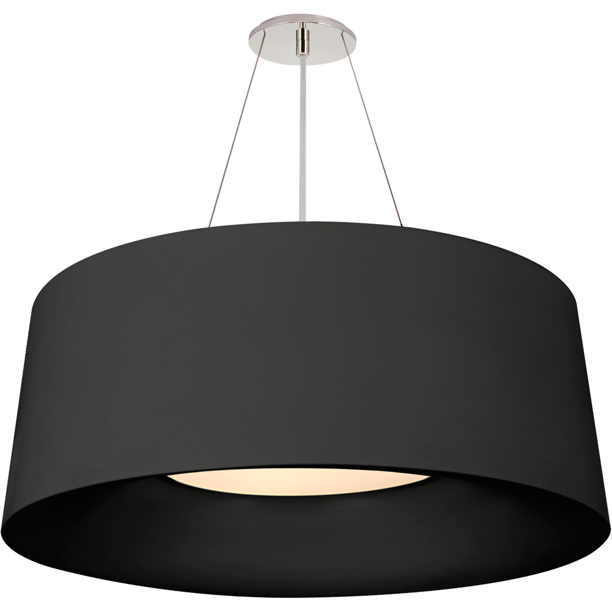 Barbara Barry Halo 3 Light 27.5 inch Matte Black Hanging Shade Ceiling Light, Medium