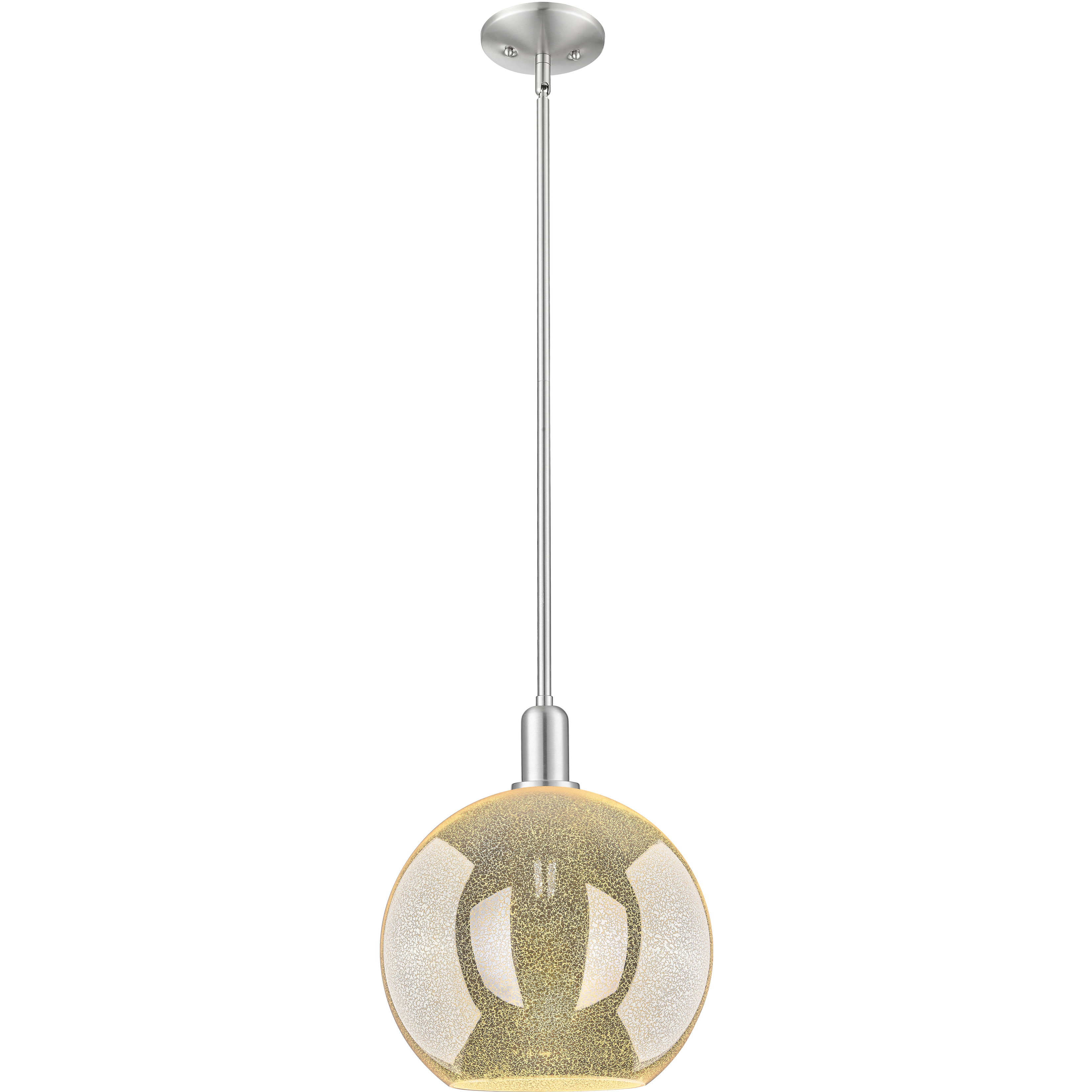 Arcadia Athens 1 Light 11.75 inch Brushed Satin Nickel Mini Pendant Ceiling Light in Mercury
