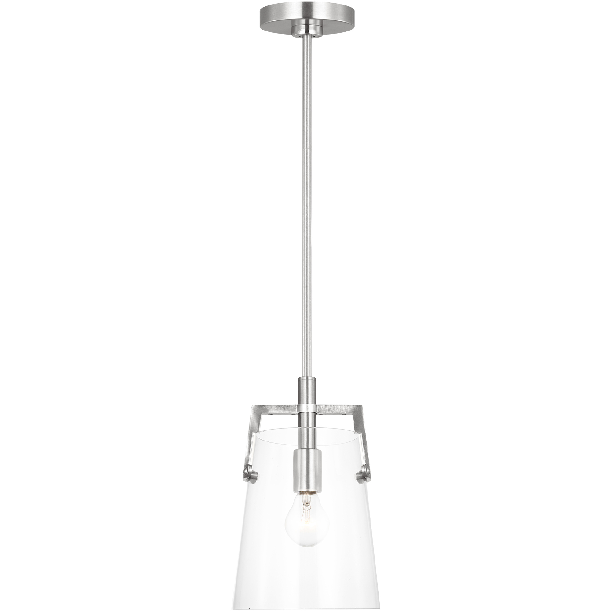 Drew & Jonathan Crofton 1 Light 7.75 inch Brushed Nickel Pendant Ceiling Light, Small