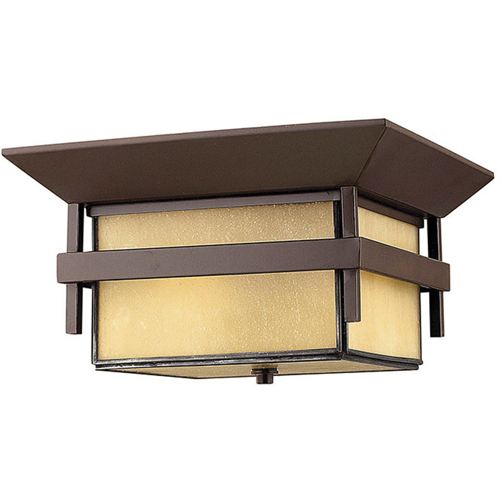 Estate Series Harbor 2 Light 12.25 inch Anchor Bronze Outdoor Flush Mount