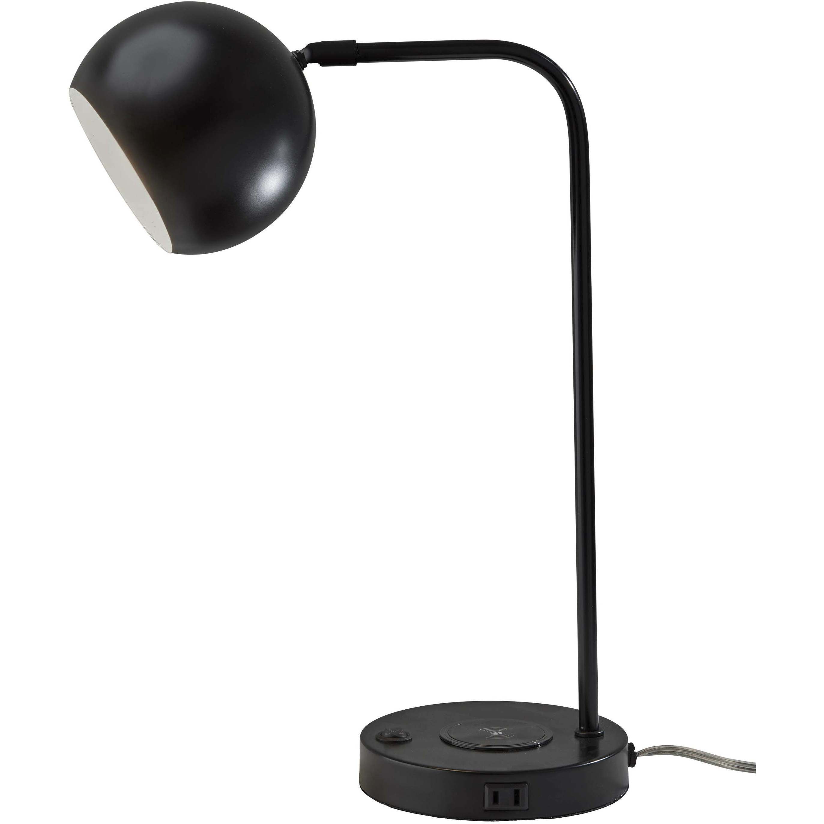 Emery 19 inch 60 watt Black Supercharger Desk Lamp Portable Light