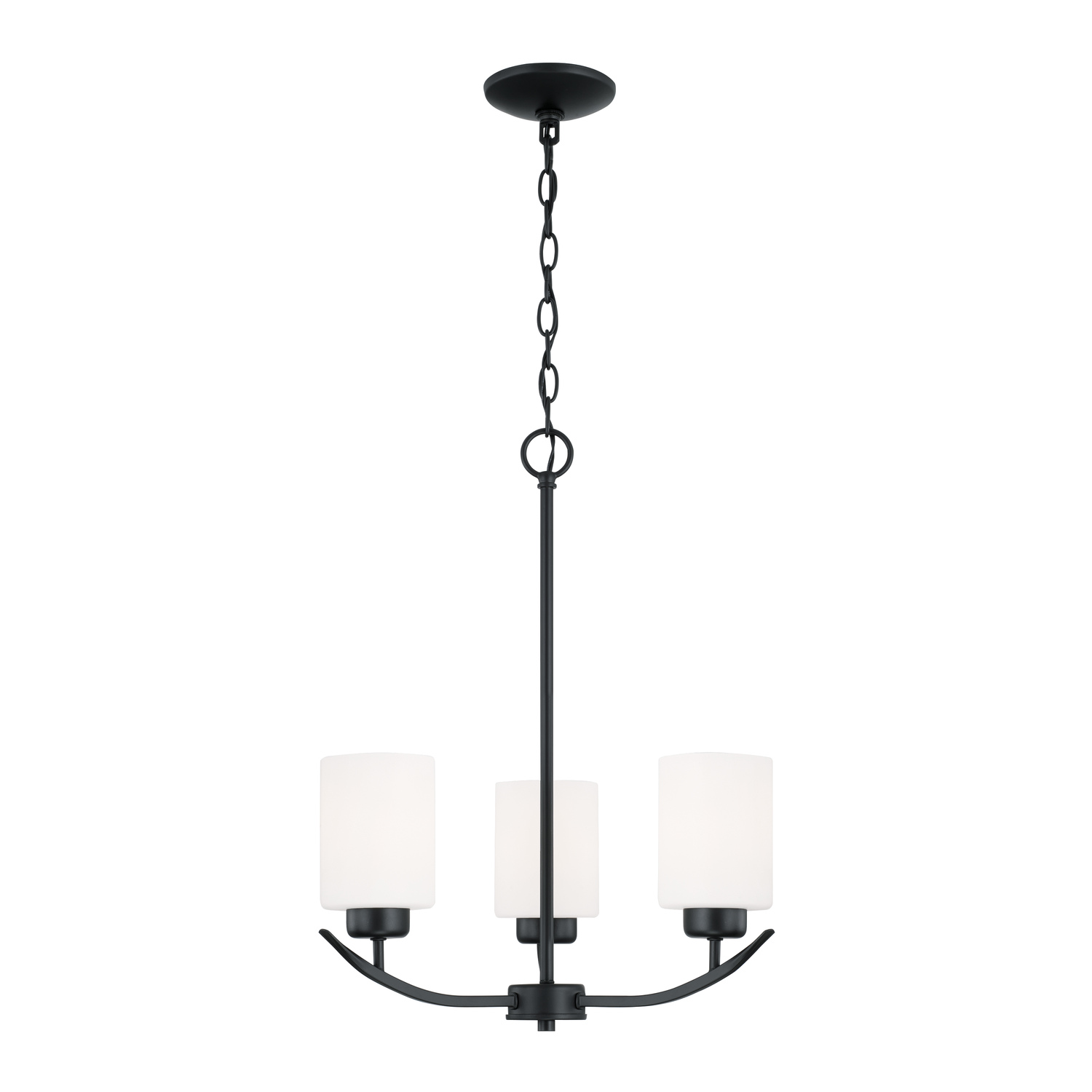 Dixon 3 Light 17.25 inch Matte Black Chandelier Ceiling Light
