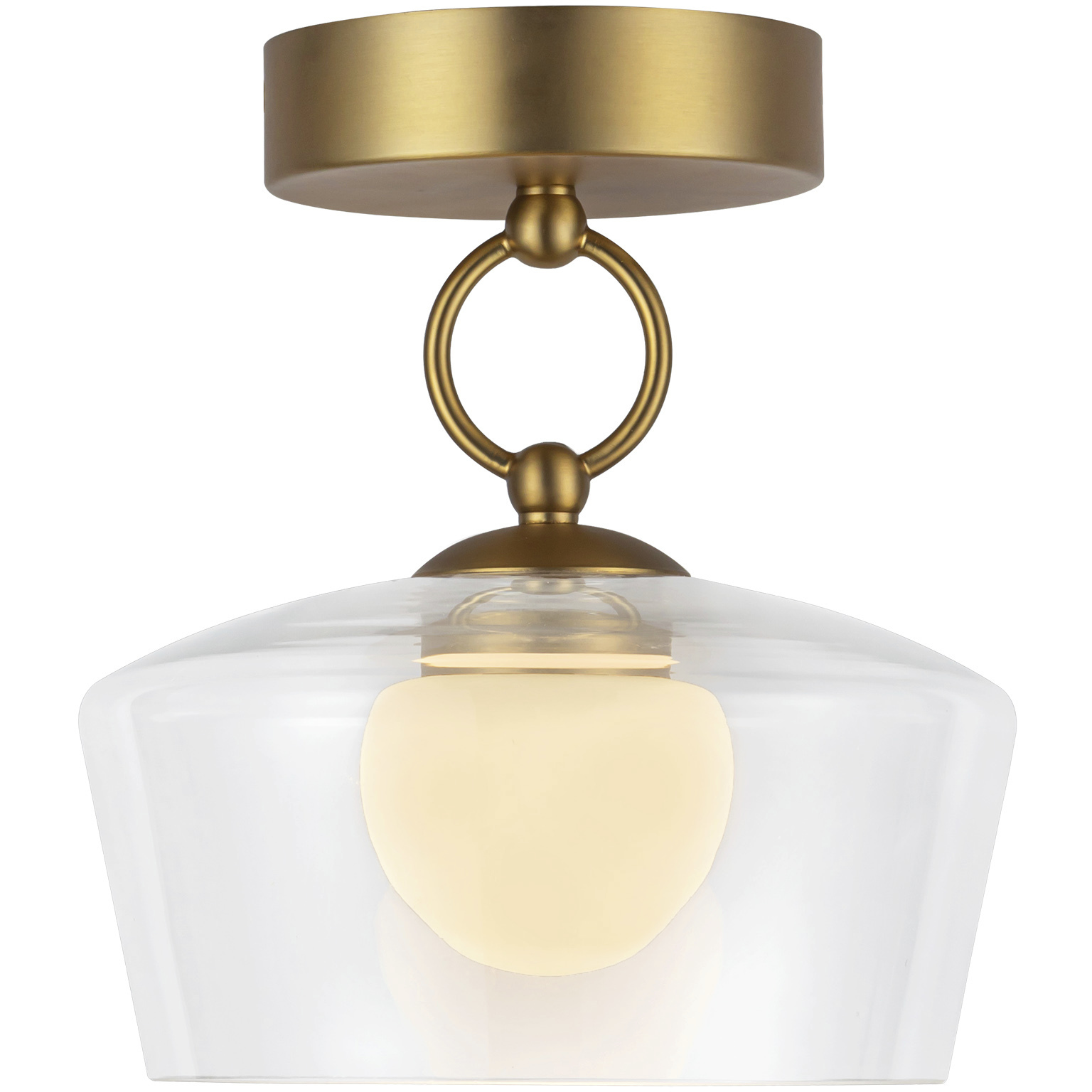 Alora Mood Leota LED 8 inch Brushed Gold Semi-Flush Mount Ceiling Light
