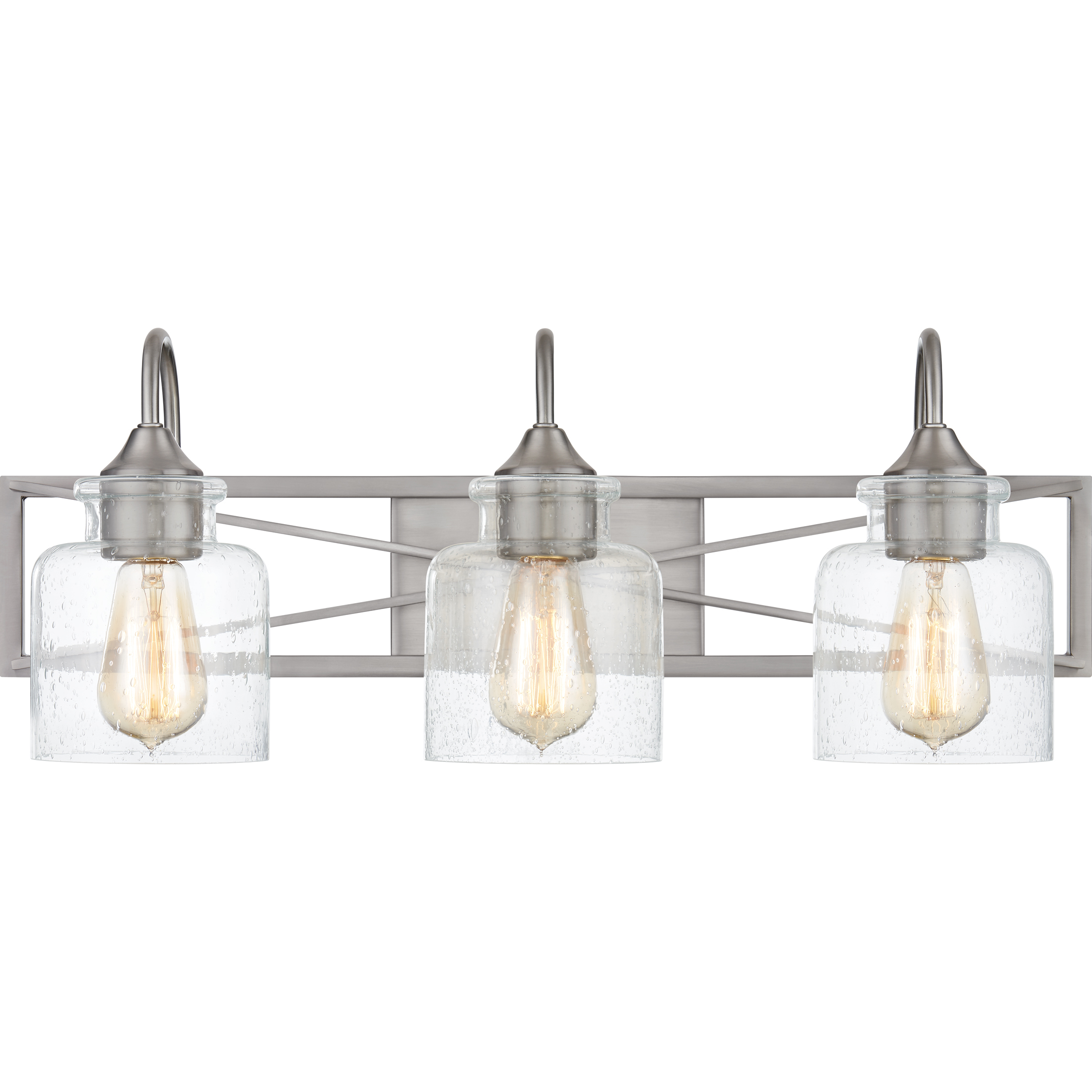 Bartley 3 Light 24 inch Brushed Nickel Bath Light Wall Light