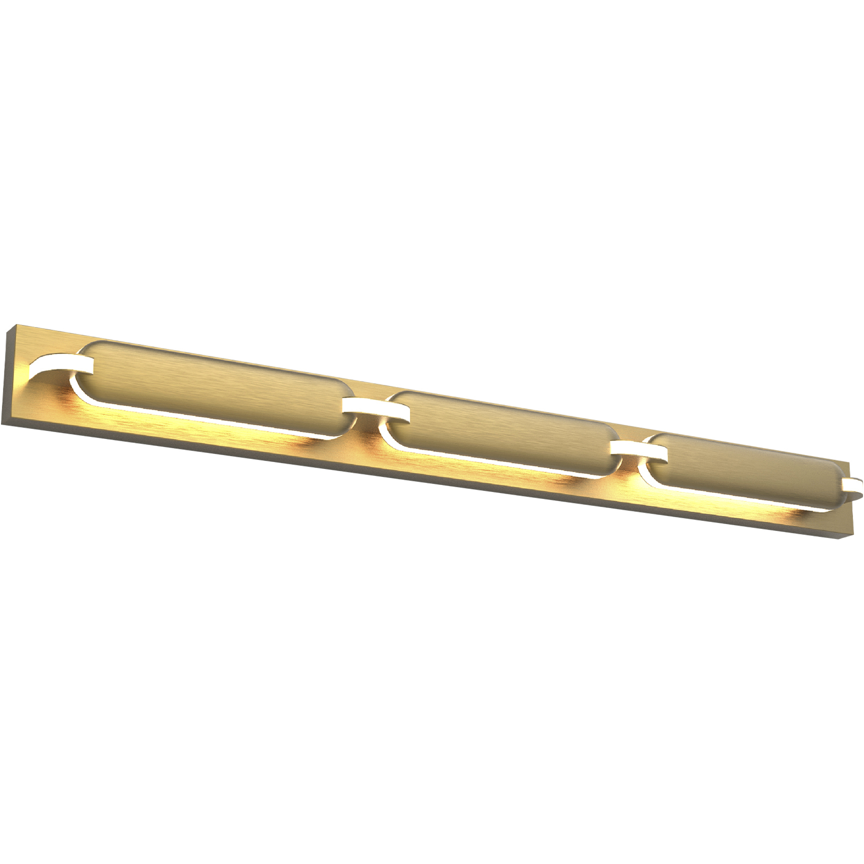 Spectacle LED 34.38 inch Aged Brass Bath Vanity & Wall Light in 3500K, dweLED