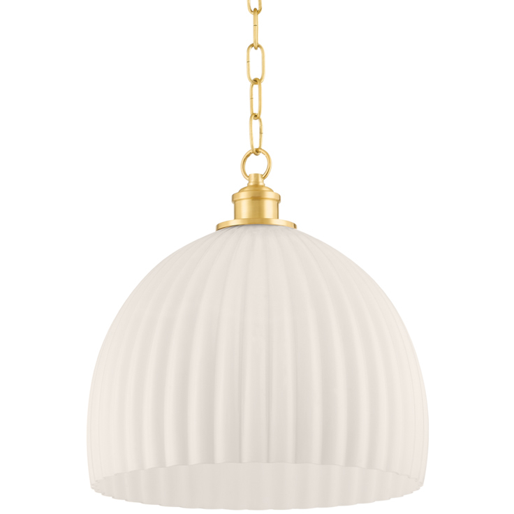Hillary 1 Light 14 inch Aged Brass Pendant Ceiling Light