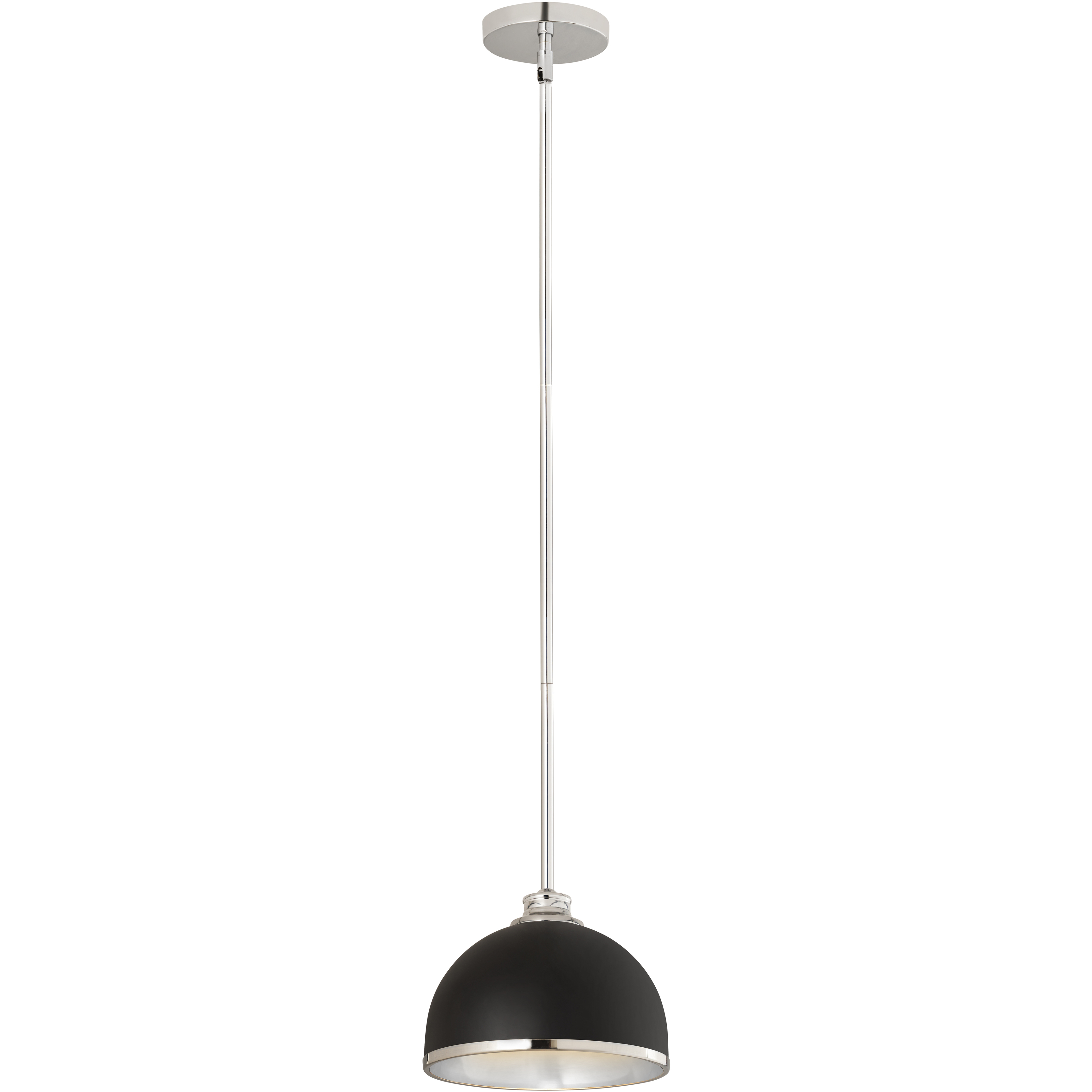 Landry 1 Light 10 inch Matte Black and Chrome Pendant Ceiling Light