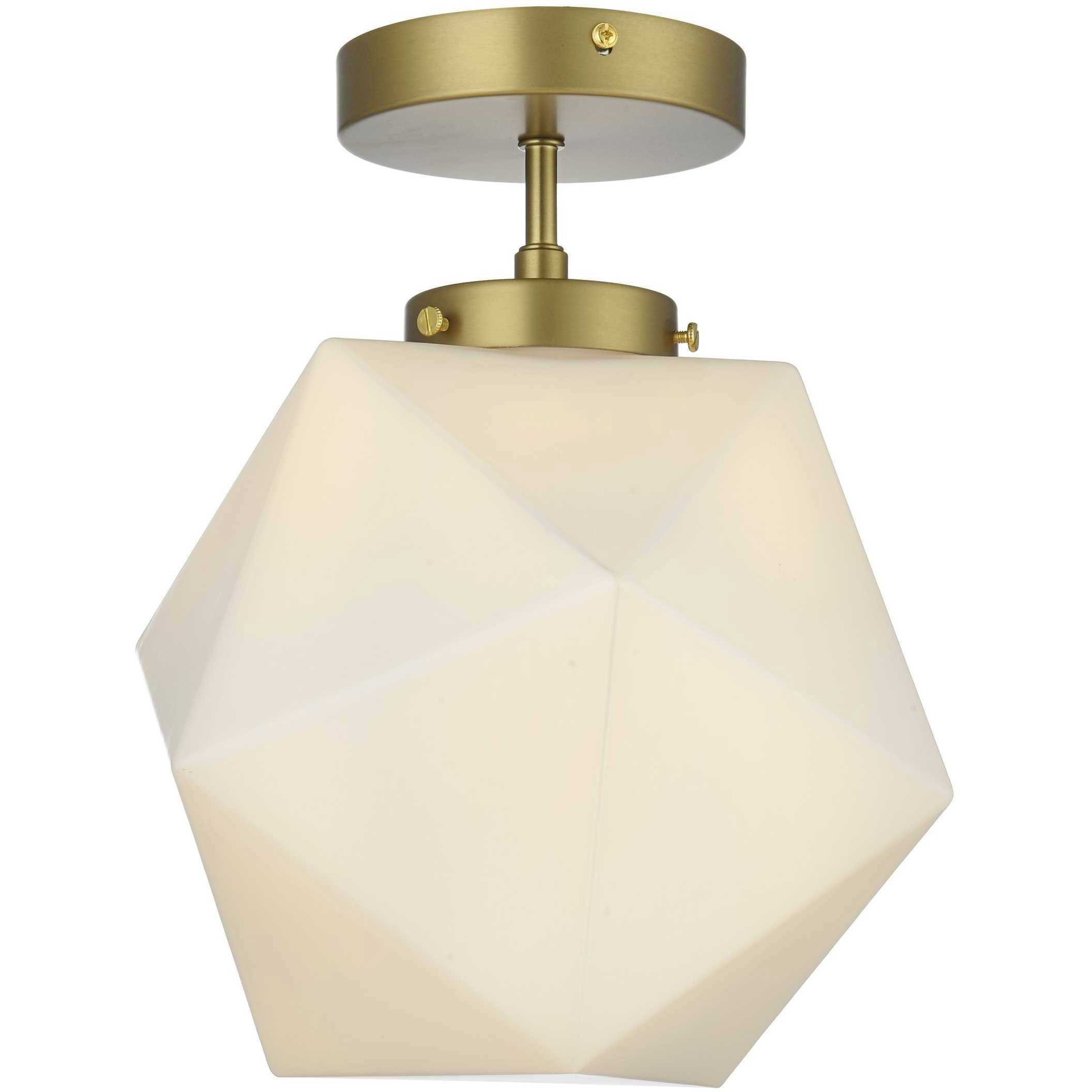 Lawrence 1 Light 10 inch Satin Gold Flush Mount Ceiling Light
