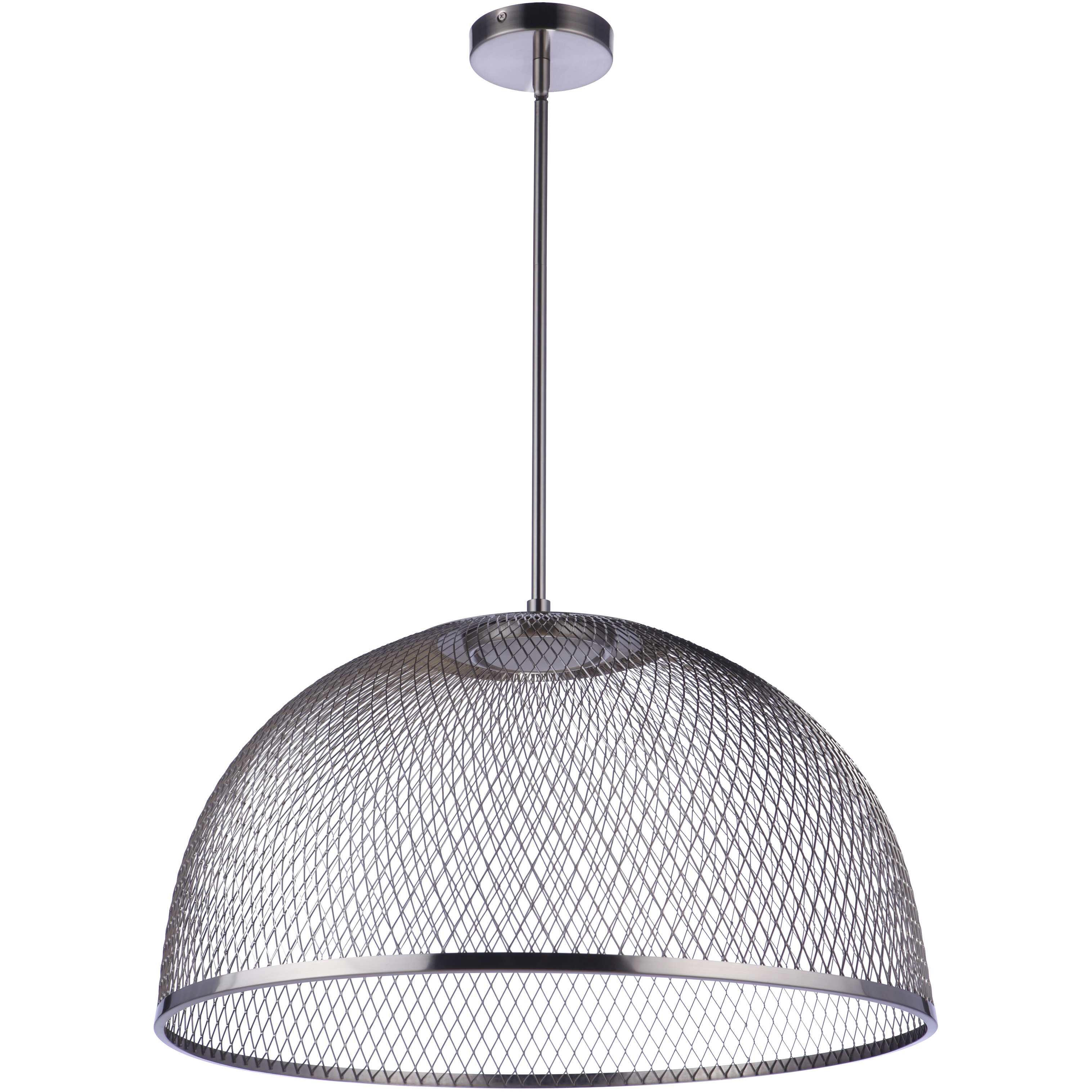 Sculptural Statement LED 24.25 inch Brushed Polished Nickel Pendant Ceiling Light