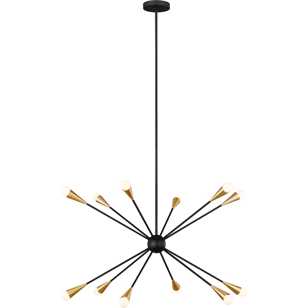 ED Ellen DeGeneres Jax 12 Light 38 inch Midnight Black Chandelier Ceiling Light