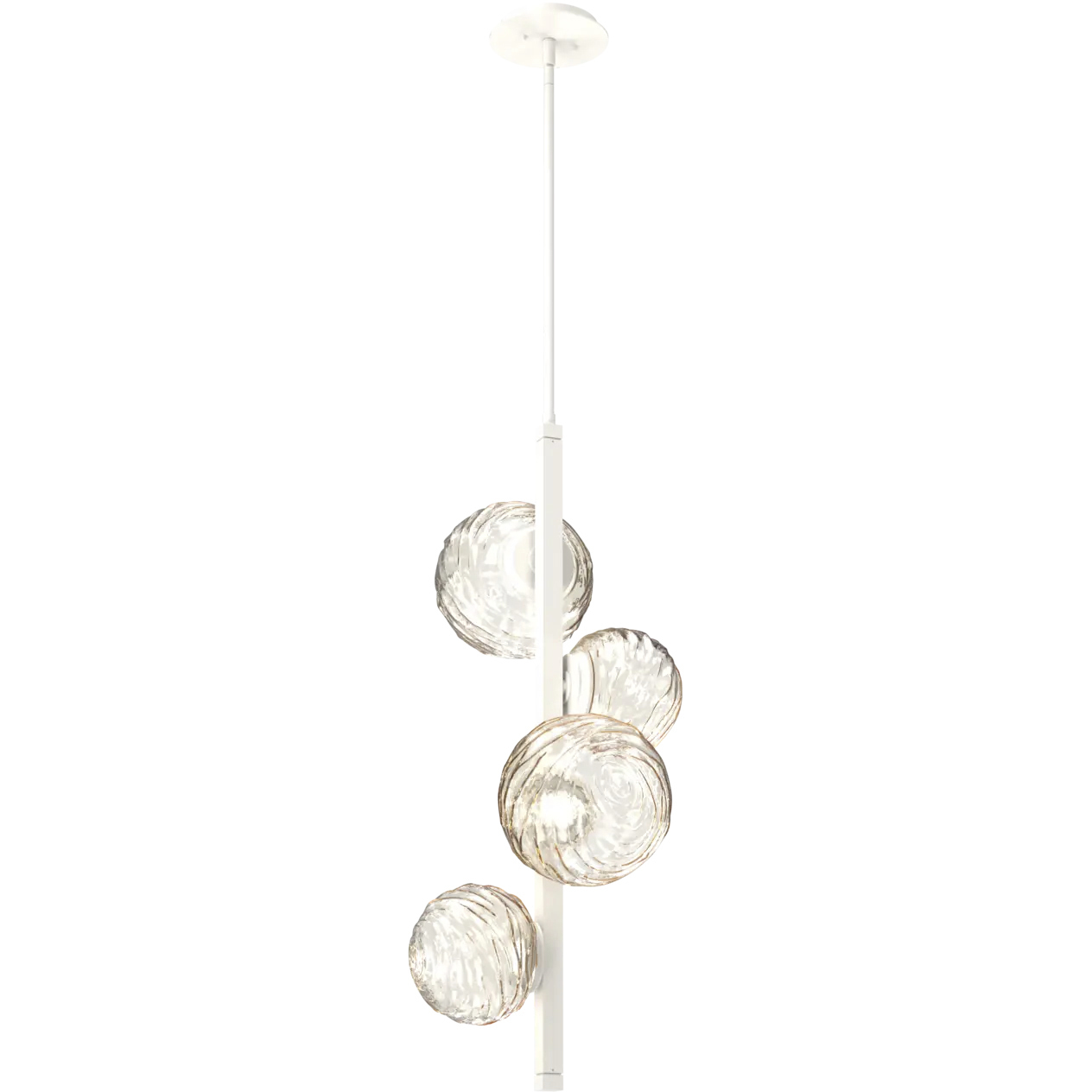 Gaia LED 16.6 inch Salt White Chandelier Ceiling Light, Twisted Vine
