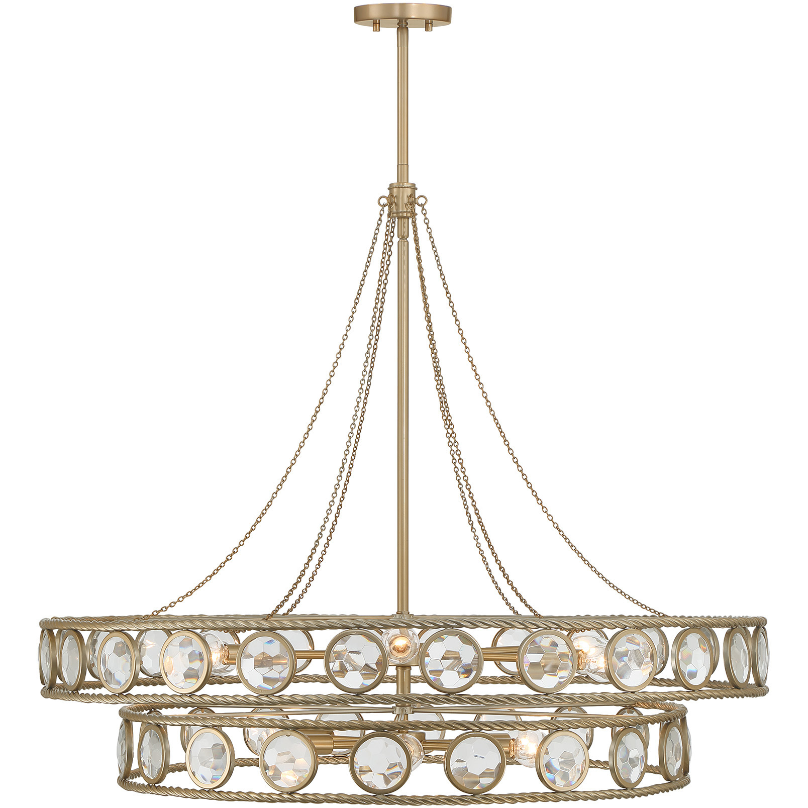 Cologne 12 Light 38 inch Opulent Gold Pendant Ceiling Light