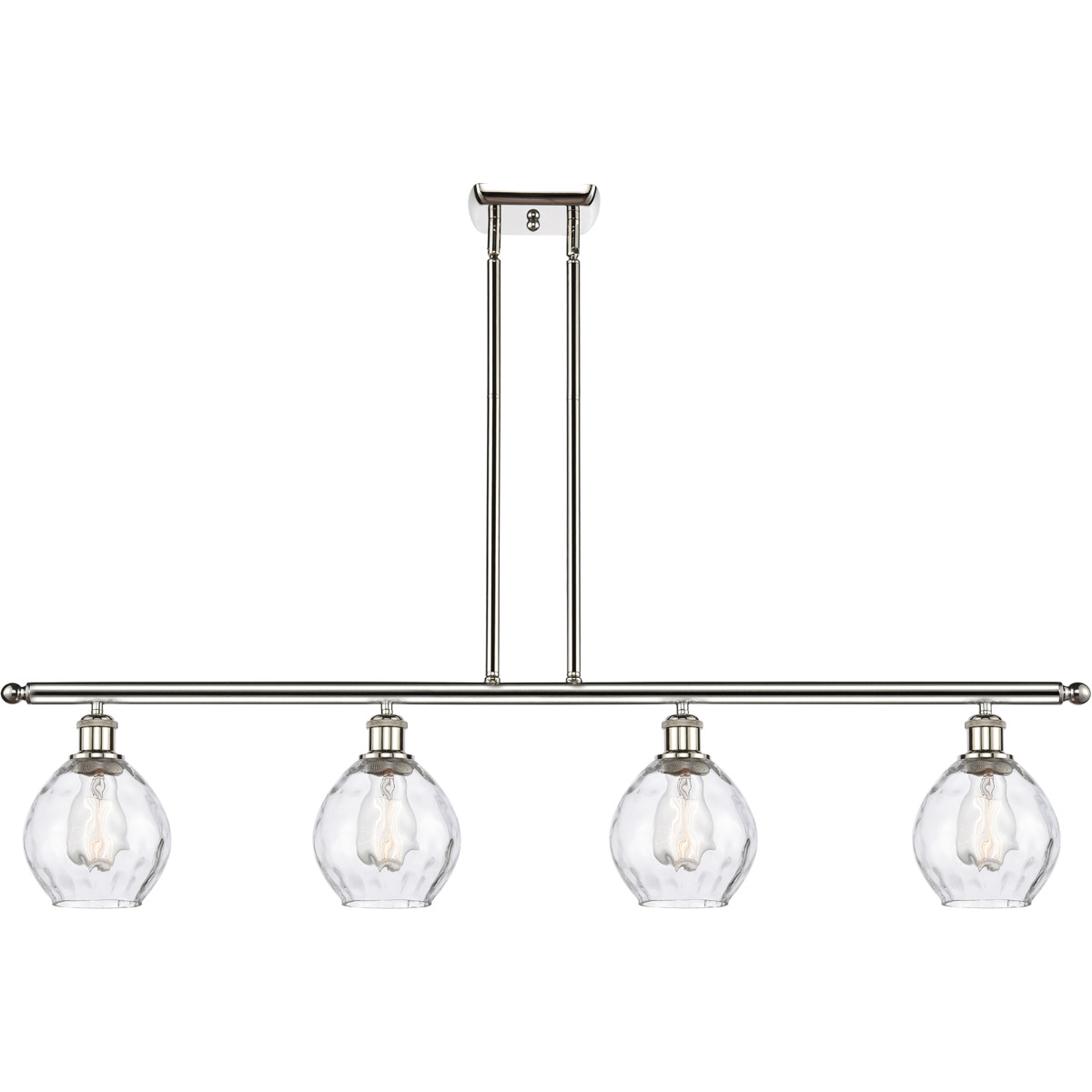Ballston Small Waverly 4 Light 48 inch Polished Nickel Island Light Ceiling Light, Ballston