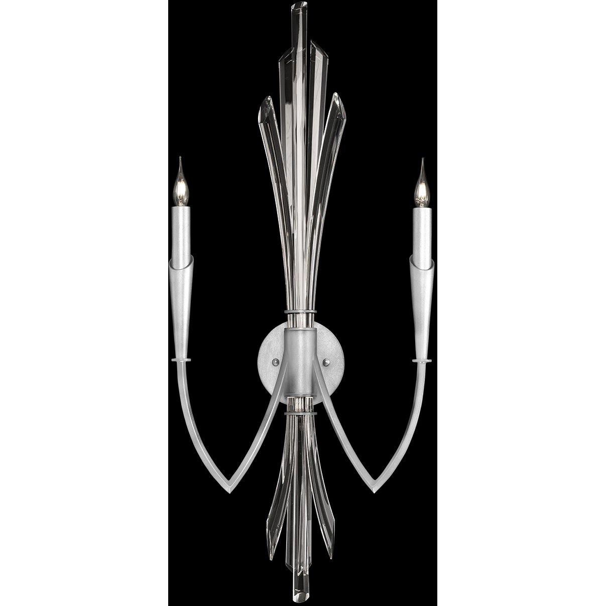 Trevi 2 Light 13.8 inch Silver Sconce Wall Light