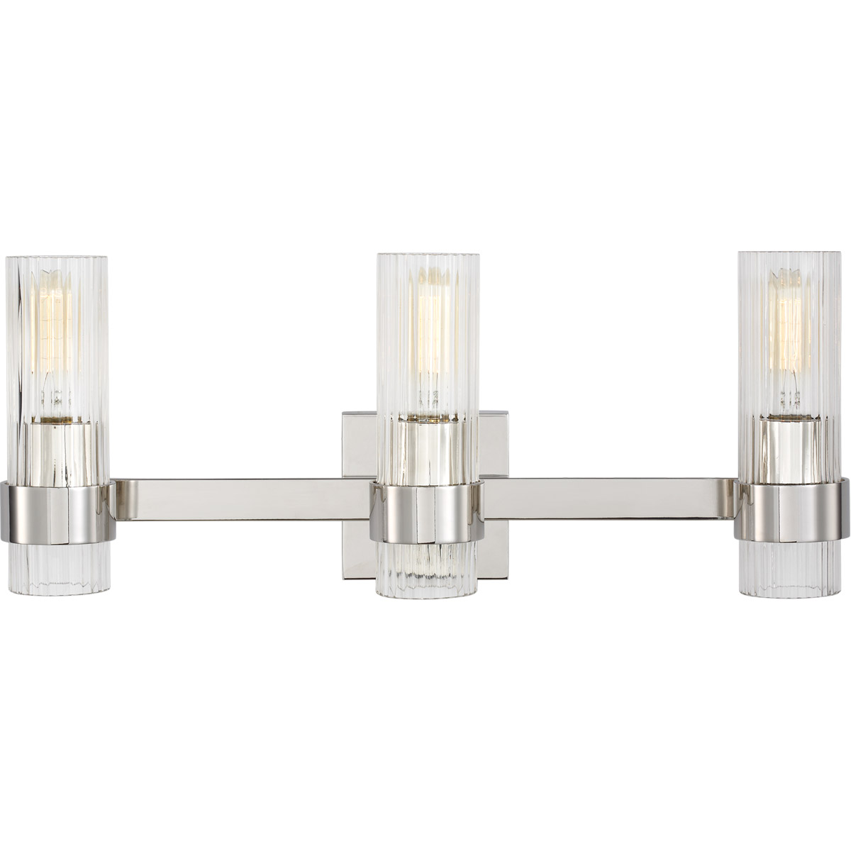 C&M by Chapman & Myers Geneva 3 Light 22.5 inch Polished Nickel Vanity Light Wall Light