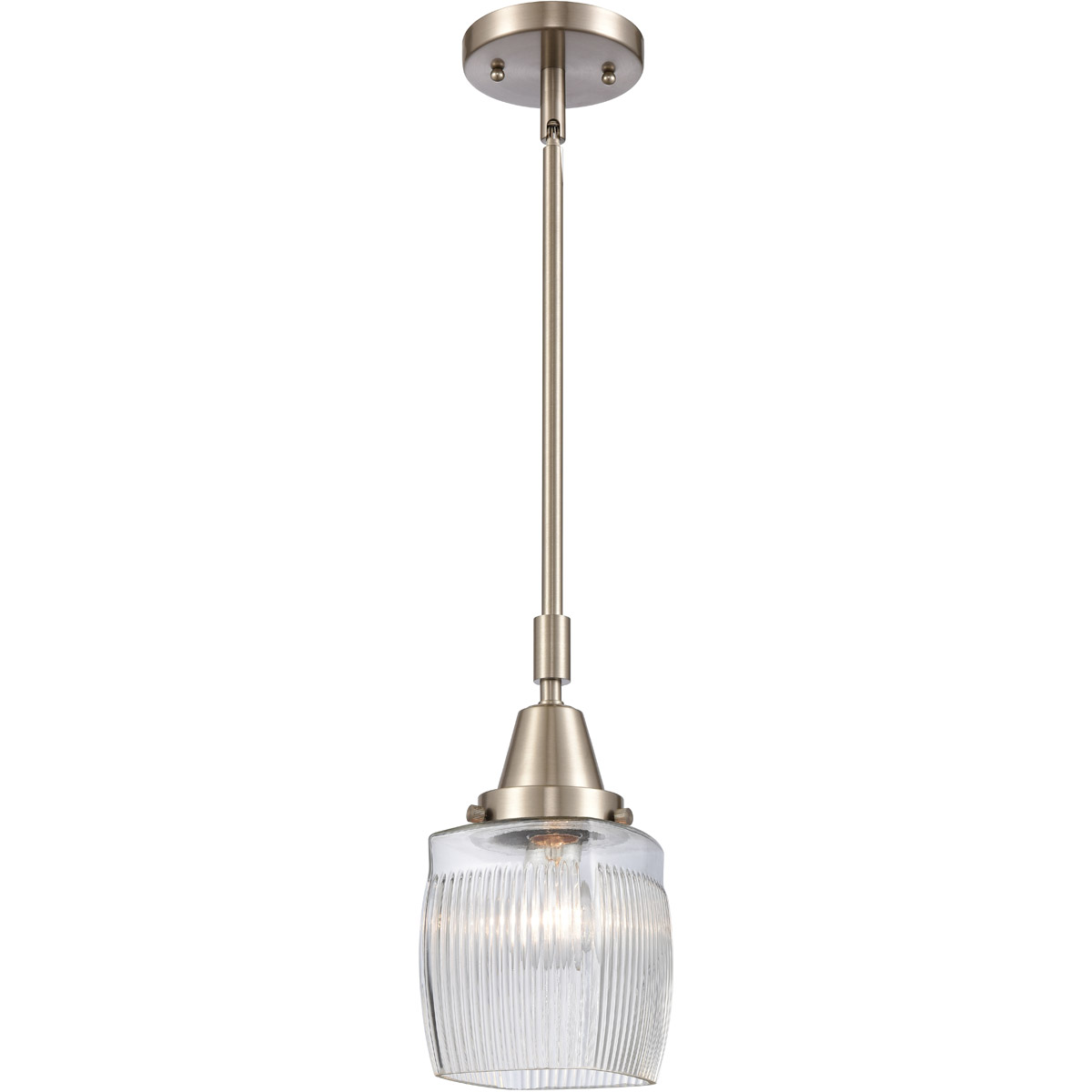 Franklin Restoration Colton LED 6 inch Brushed Satin Nickel Mini Pendant Ceiling Light