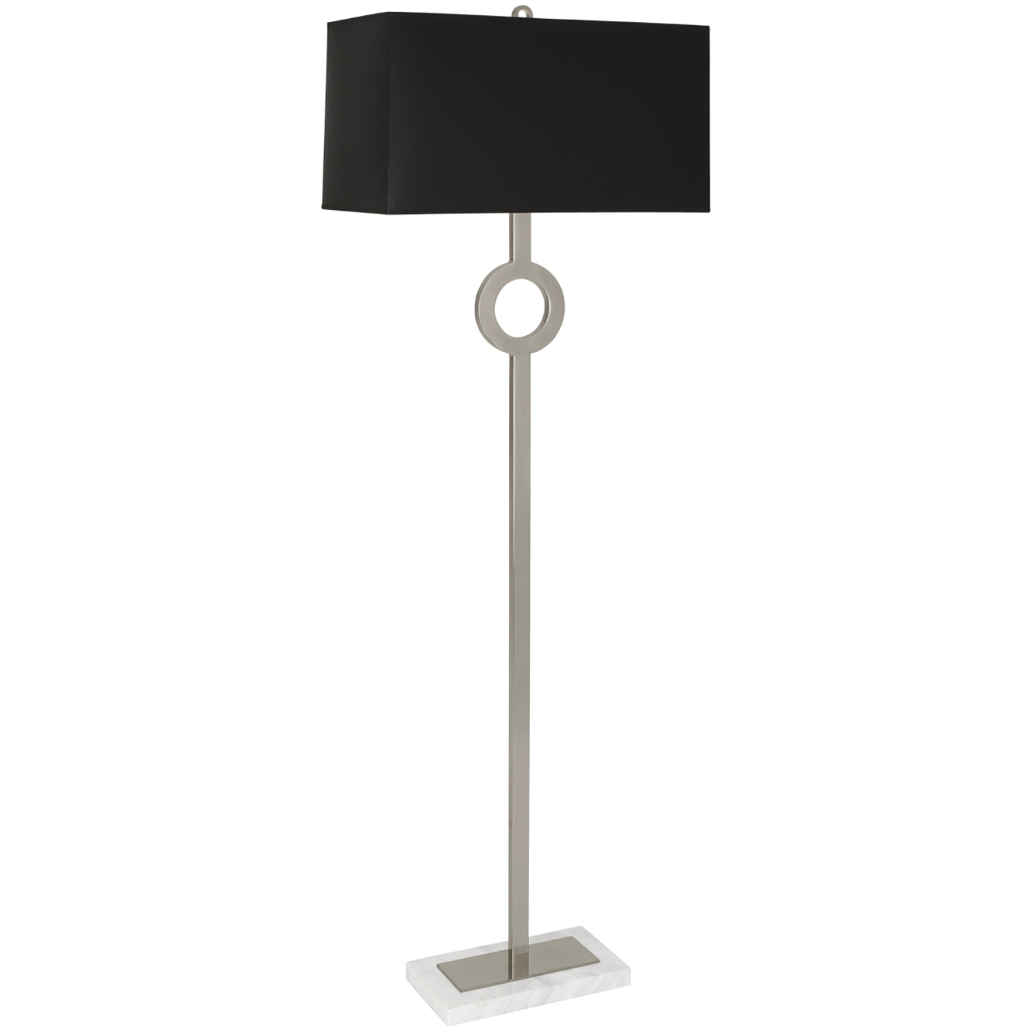 Oculus 62.75 inch 150 watt Antique Silver Floor Lamp Portable Light in Black With White