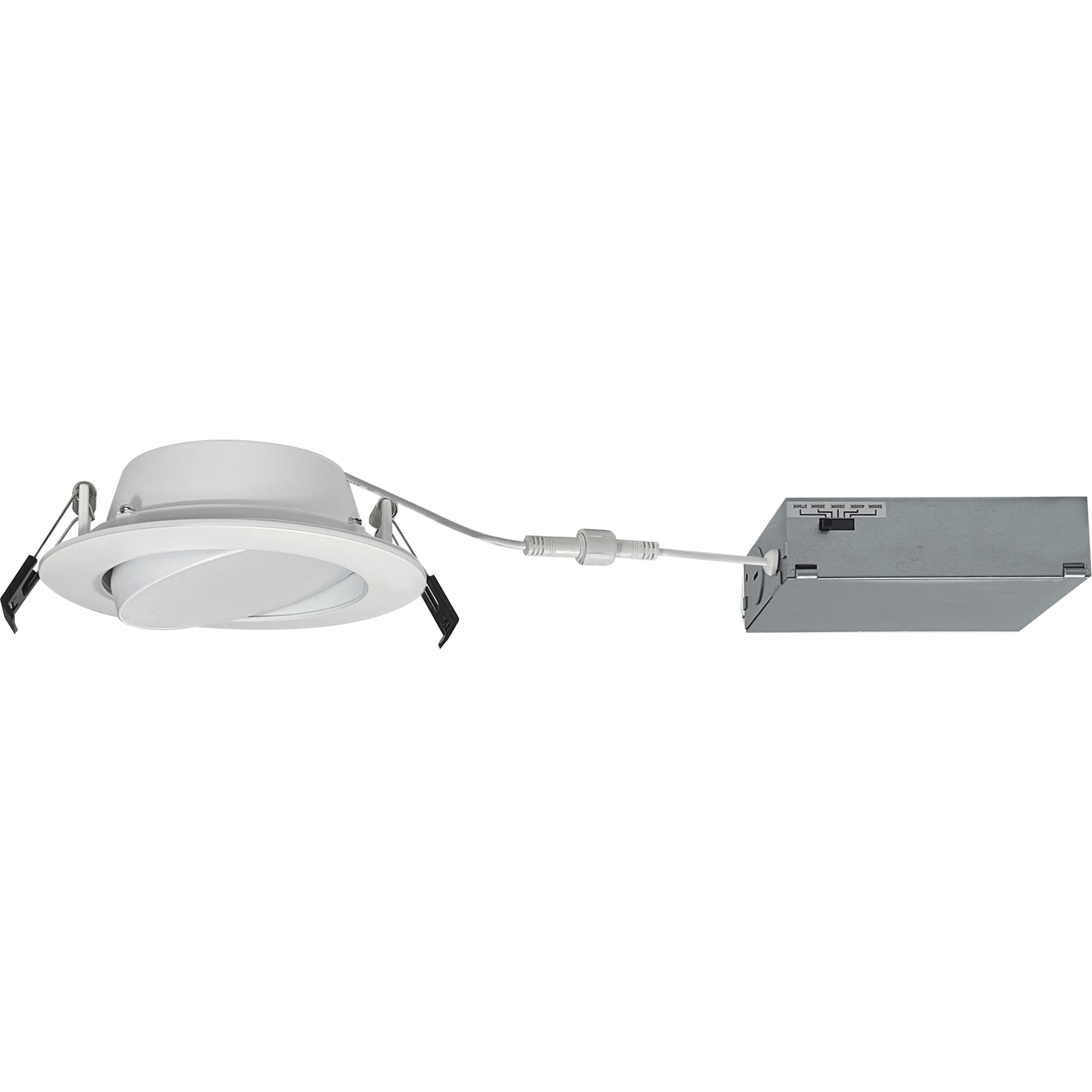 Flin Matte Powder White Recessed, Selectable CCT