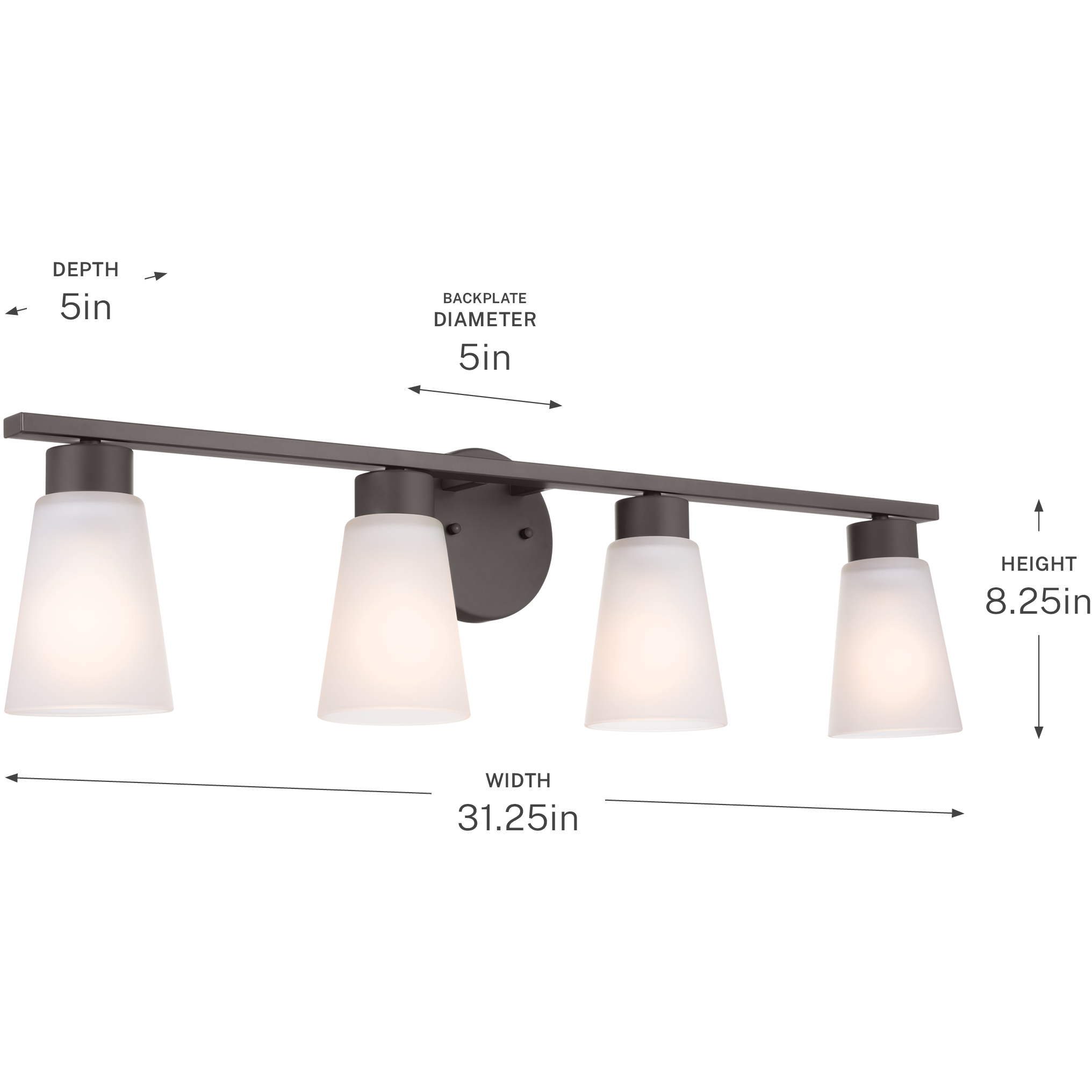 Stamos 4 Light 31 inch Olde Bronze Bath Vanity Light Wall Light, 4 Arm