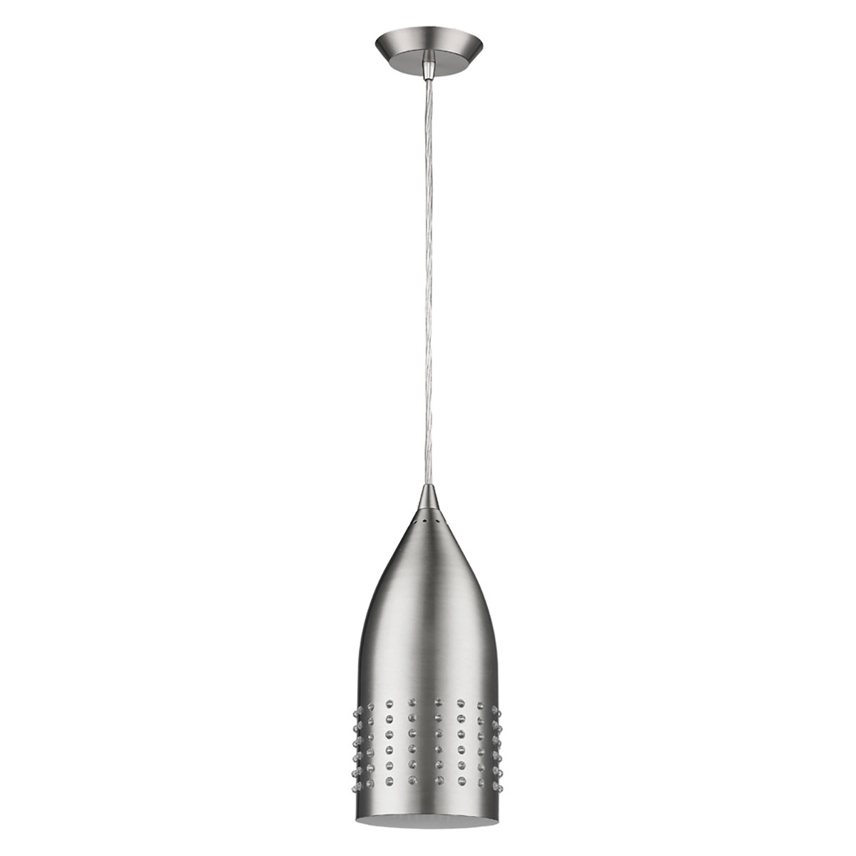 Prism 1 Light 4.5 inch Satin Nickel Pendant Ceiling Light