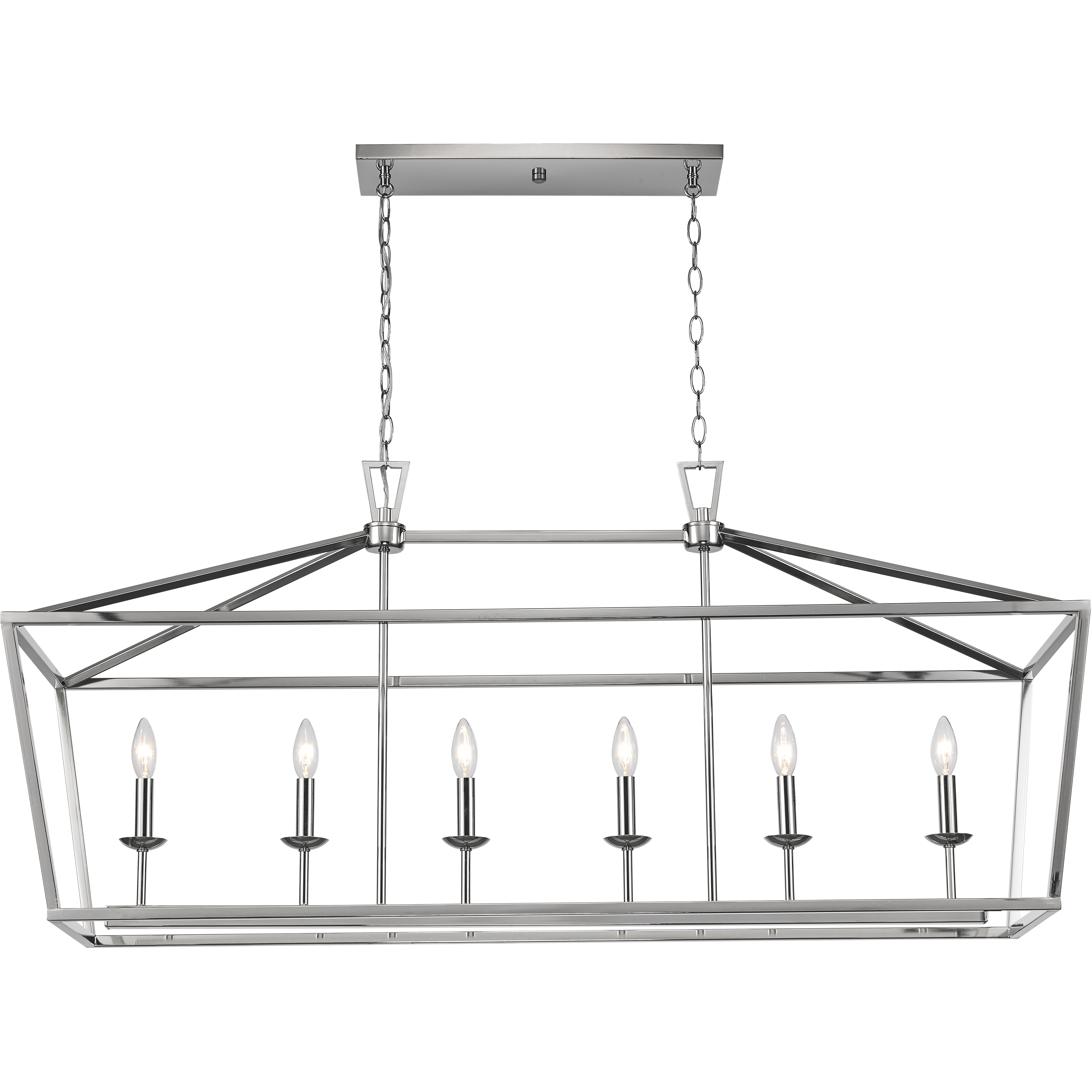 Lacey 6 Light 49 inch Polished Chrome Pendant Ceiling Light
