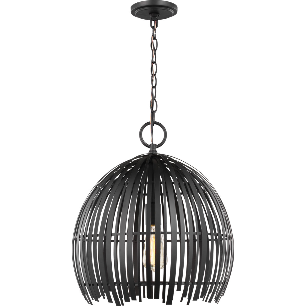 Hanalei 1 Light 16 inch Midnight Black Pendant Ceiling Light