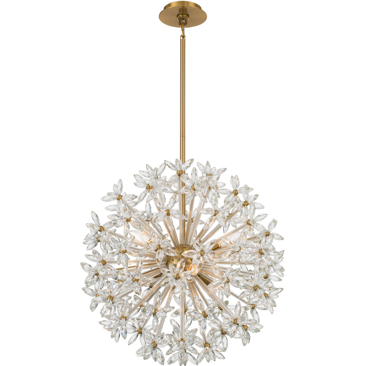 Adley 6 Light 23.75 inch Aged Brass Chandelier Ceiling Light