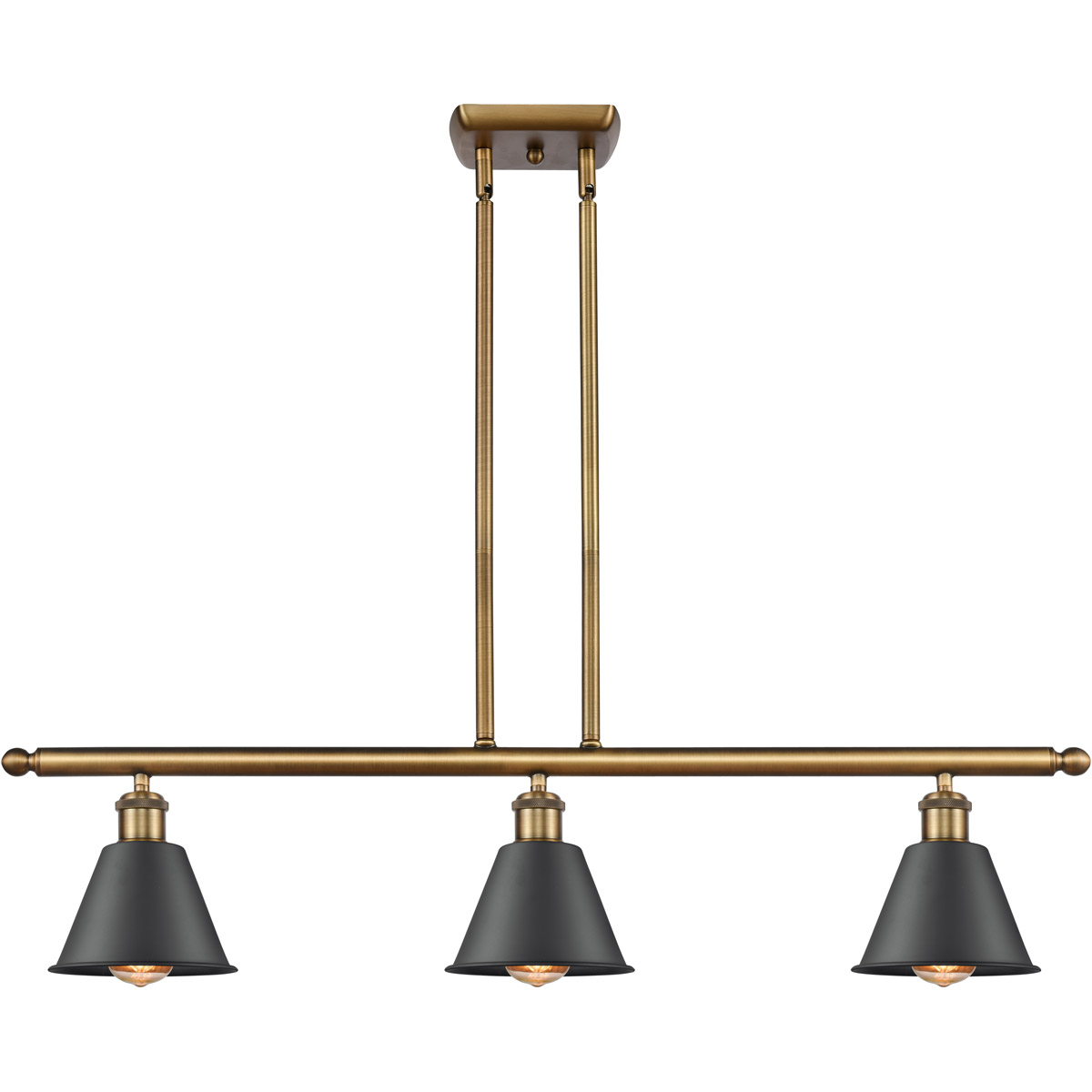 Ballston Smithfield LED 36 inch Brushed Brass Island Light Ceiling Light