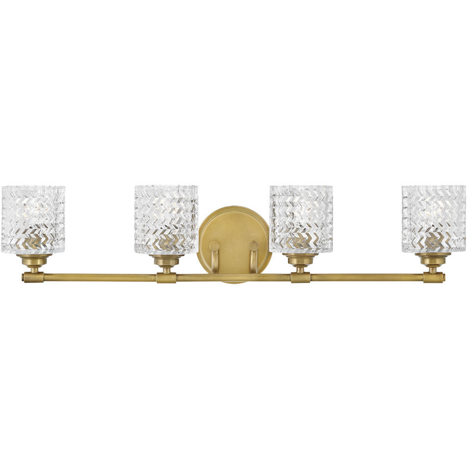 Elle 4 Light 32 inch Heritage Brass Vanity Light Wall Light