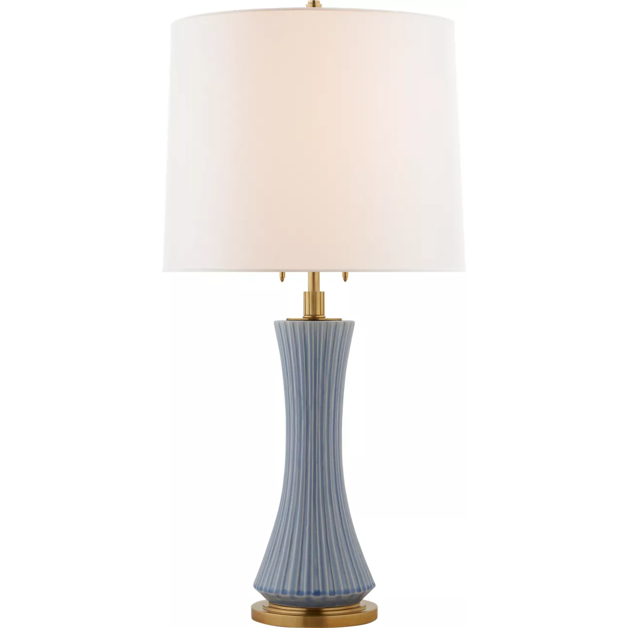 Thomas O'Brien Elena 31 inch 60 watt Polar Blue Crackle Table Lamp Portable Light, Large