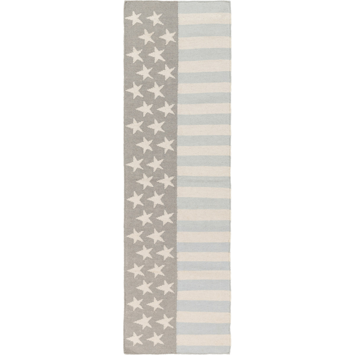 Washington 156 X 108 inch Medium Gray, Pale Blue, Khaki Rug