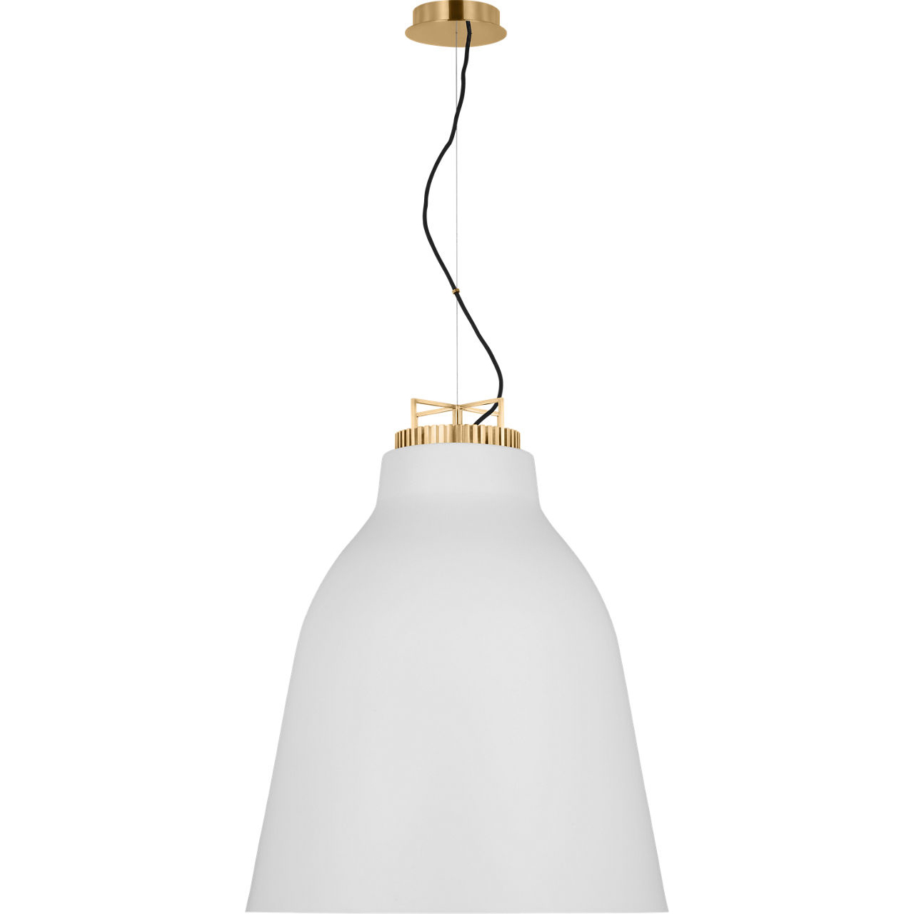 Sean Lavin Forge LED 26 inch Natural Brass Line-Voltage Pendant Ceiling Light in Matte White