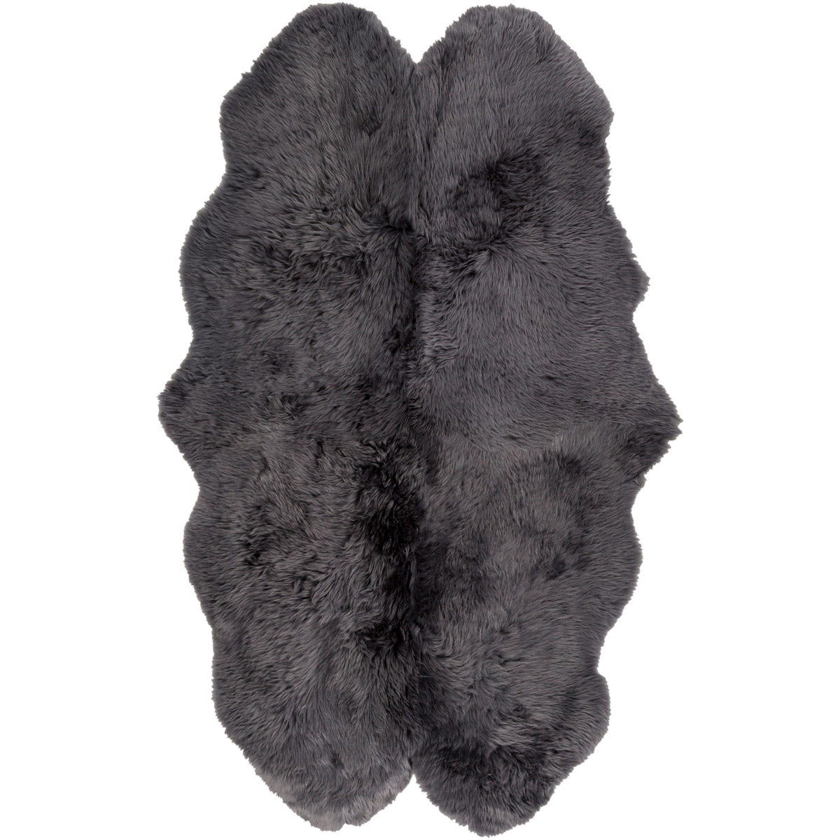 Sheepskin 72 X 48 inch Charcoal Rugs, Sheepskin