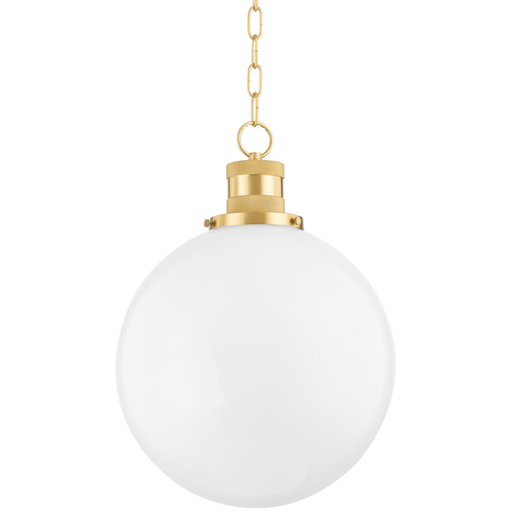 Beverly 1 Light 14 inch Aged Brass Pendant Ceiling Light