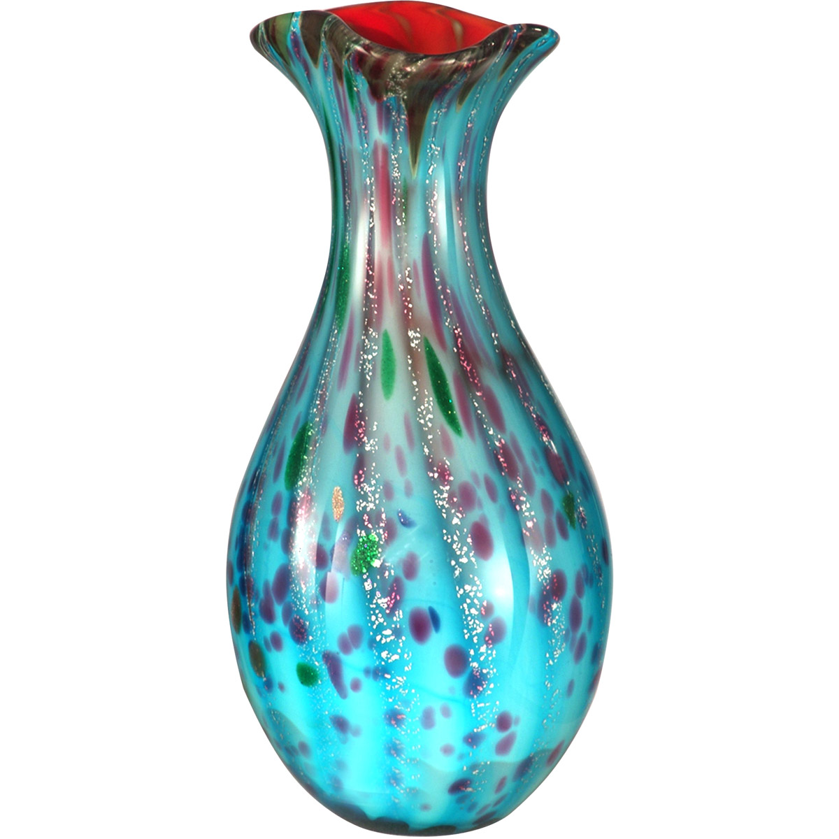 Evelyn 16 X 7 inch Hand Blown Art Glass Vase