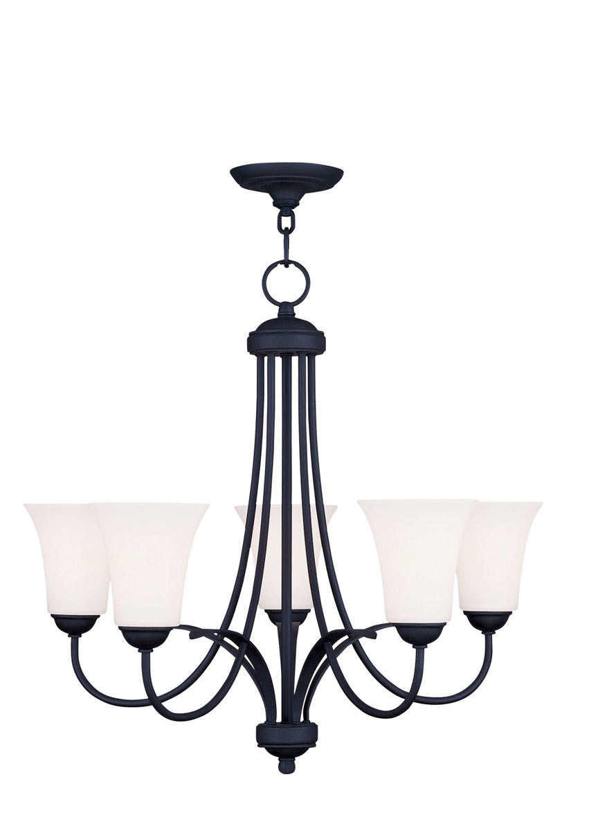 Ridgedale 5 Light 25.5 inch Black Chandelier Ceiling Light